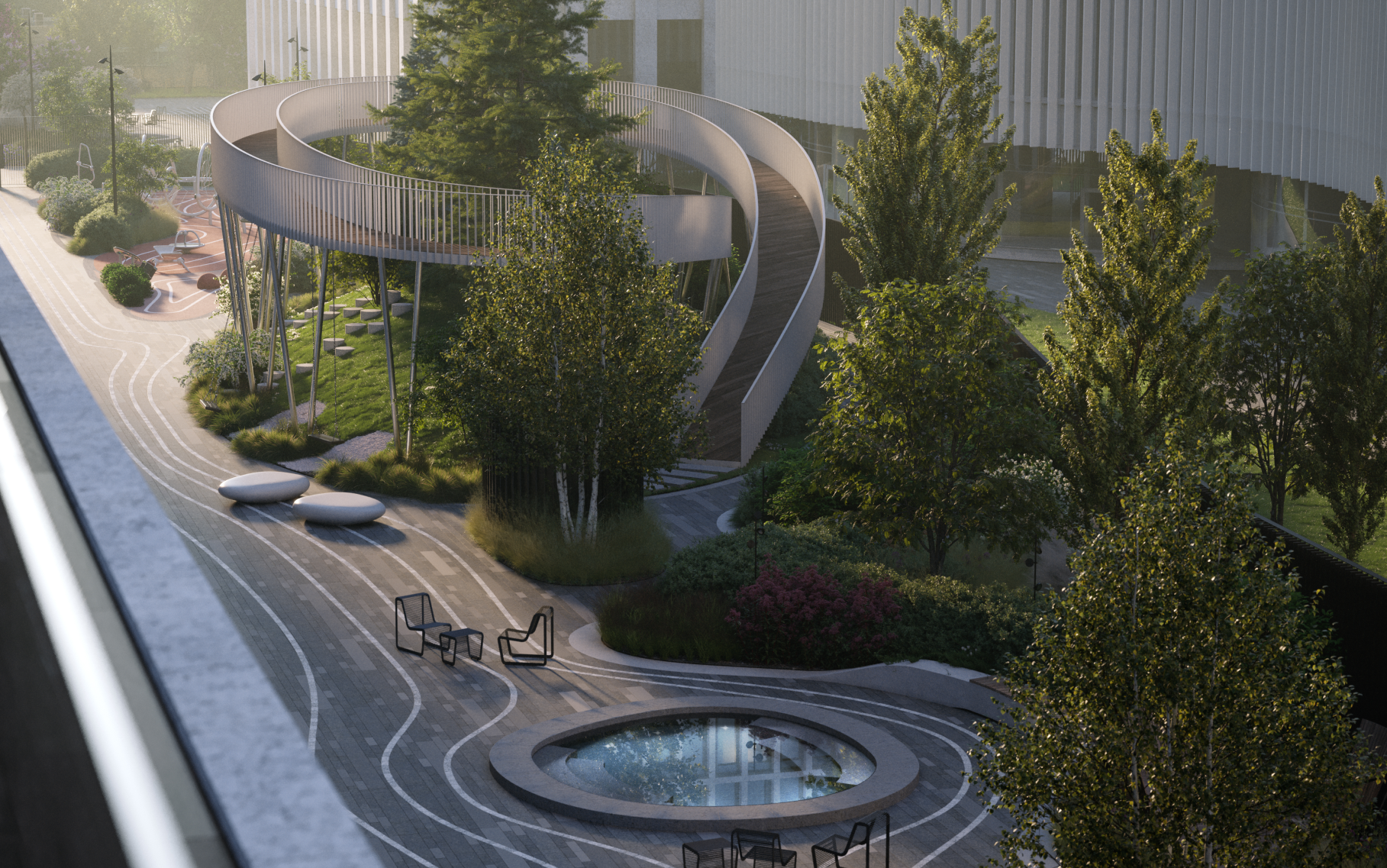 Thoughtful landscaping with zoning