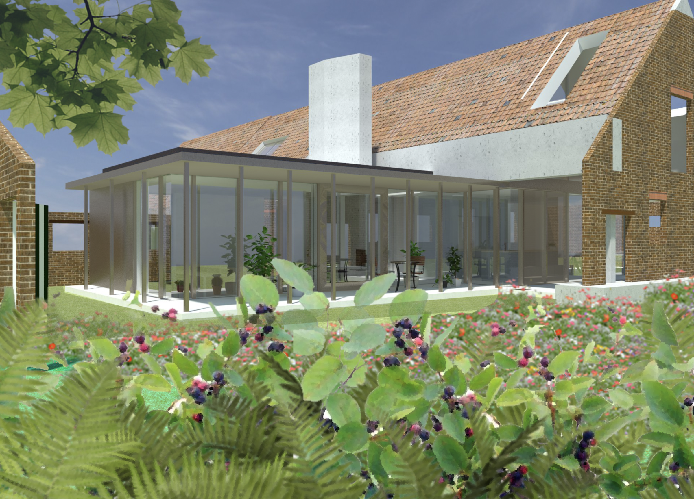 Render New Volume - Farmhouse Renovation