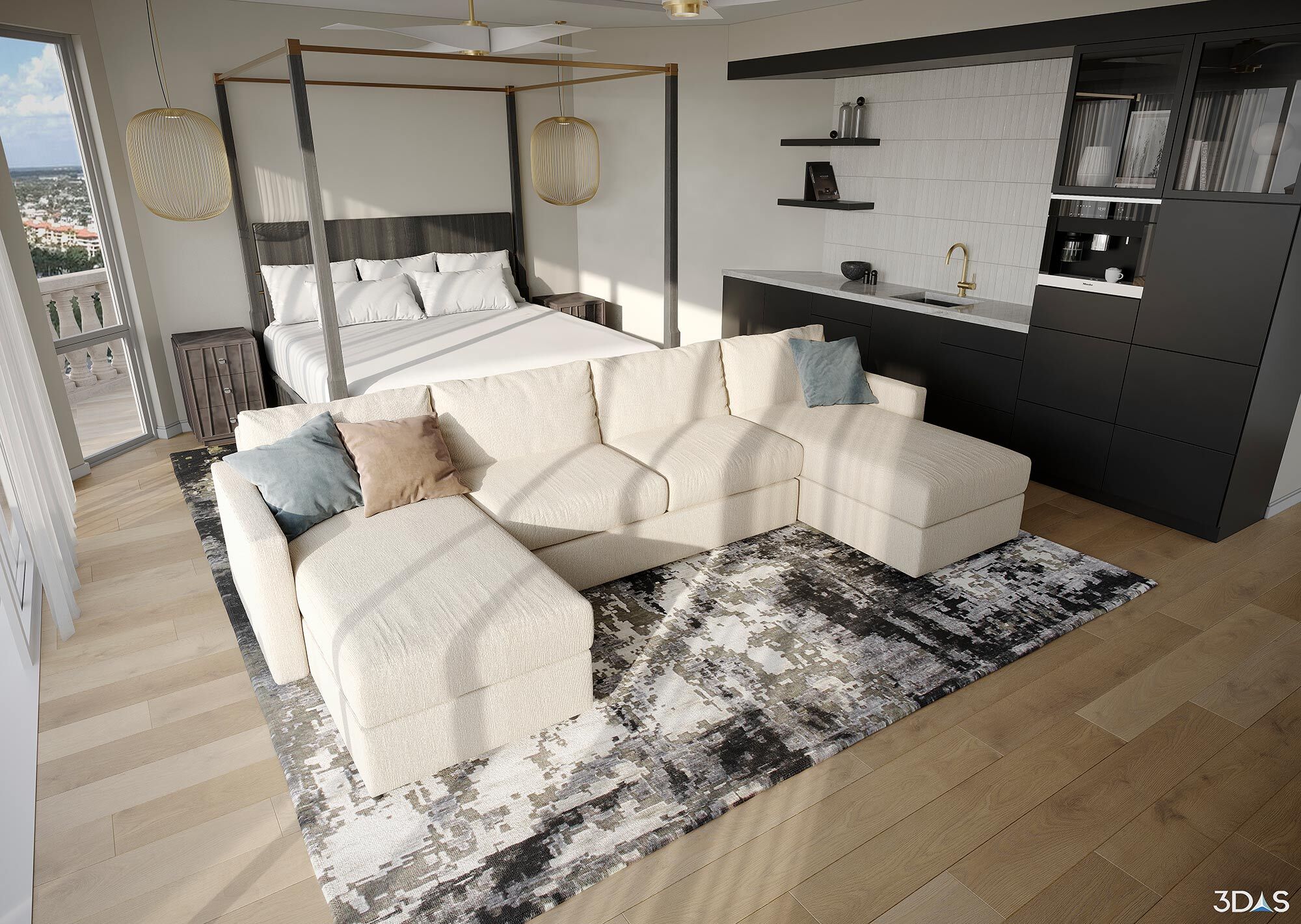 Master Bedroom with Breakfast Bar