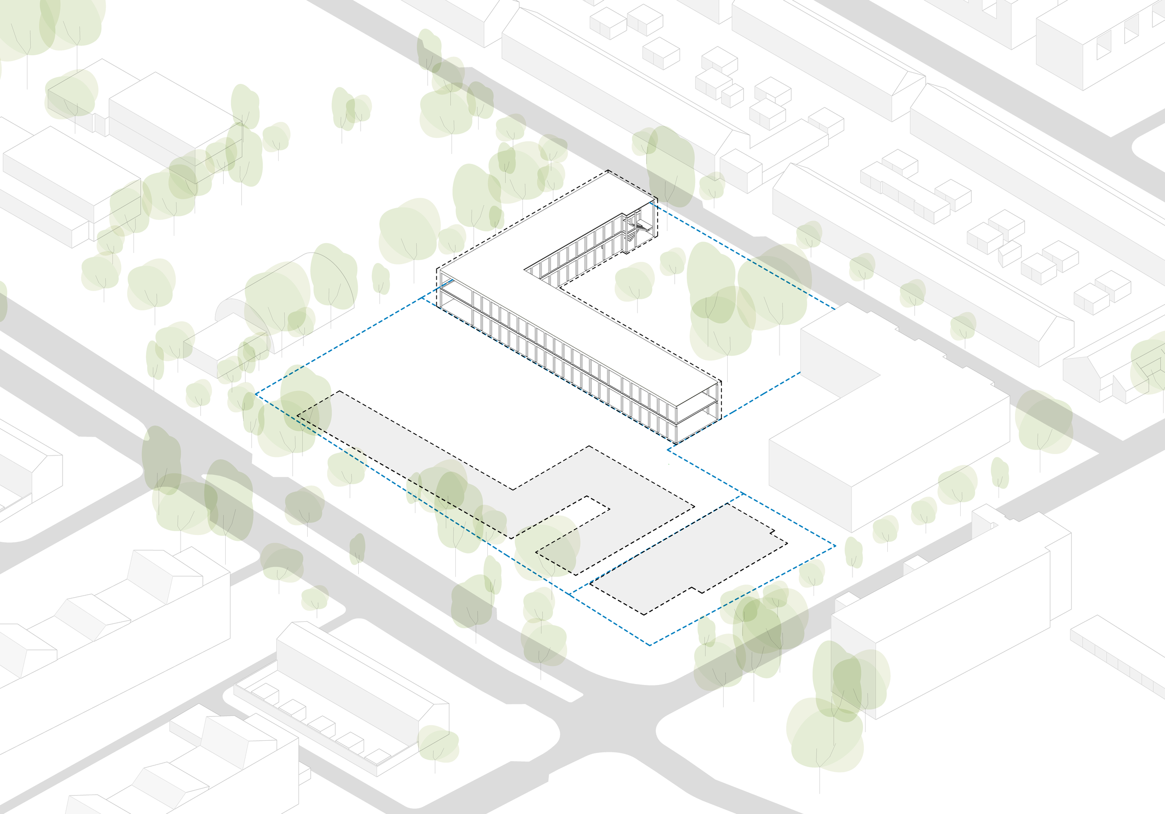 Reuse of part of existing school