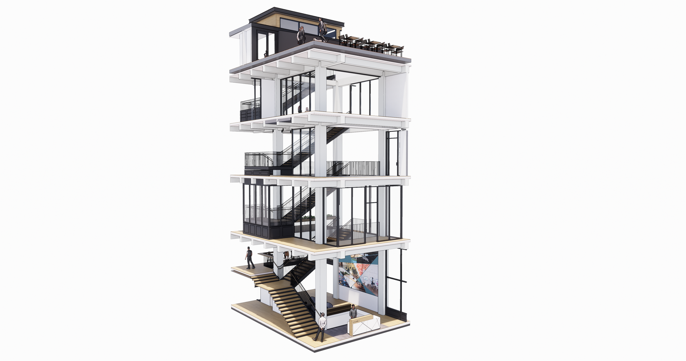 Central Atrium stair section