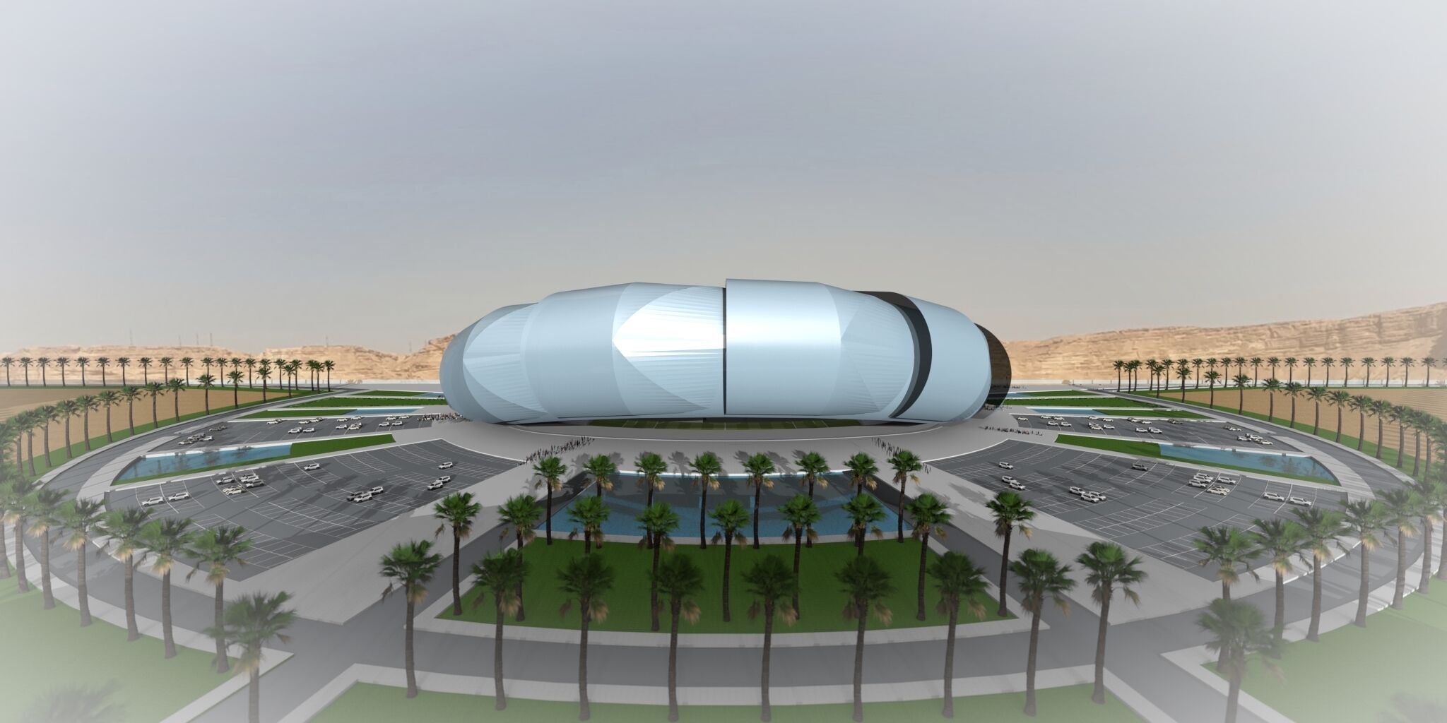 Metallic façade option. External view