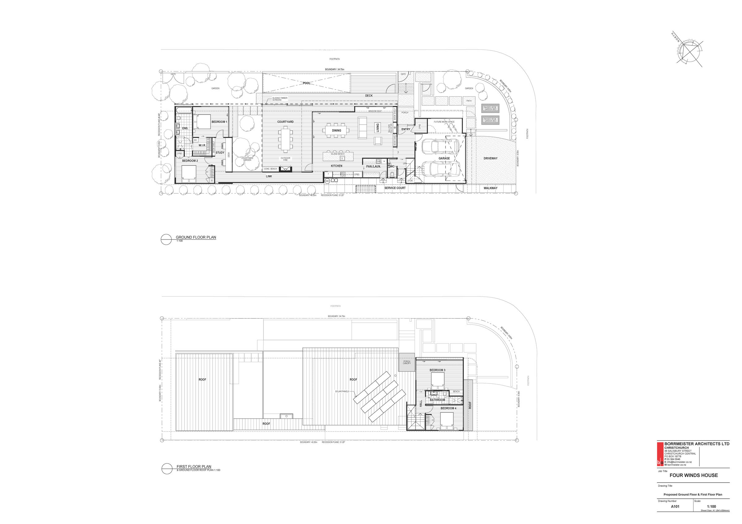Proposed Ground Floor and First Floor Plan