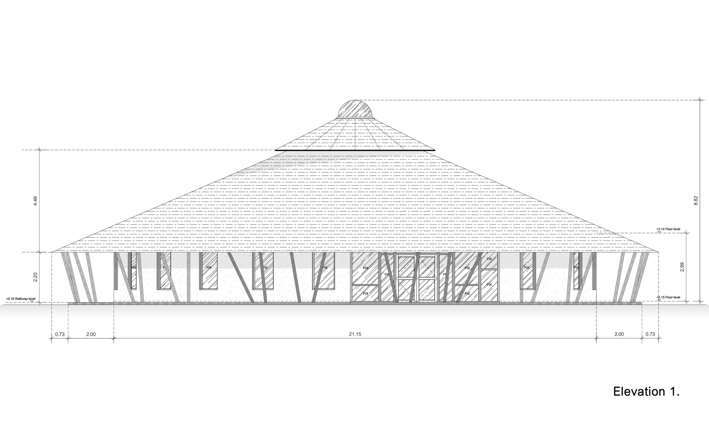 Elevation 1 Panyaden Secondary School Library