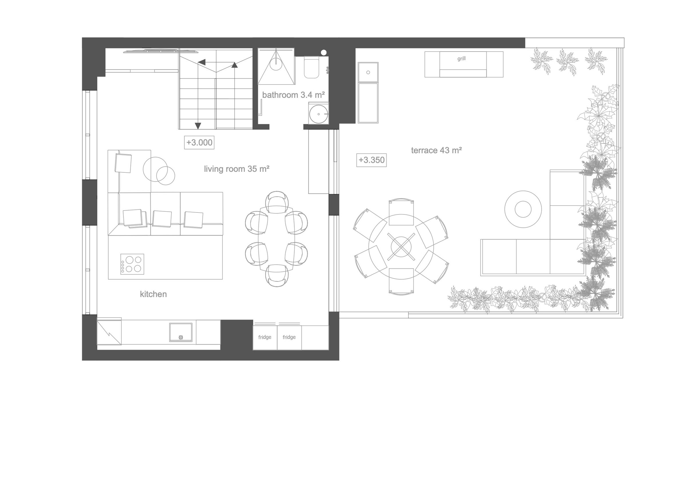 Second foor. Plan