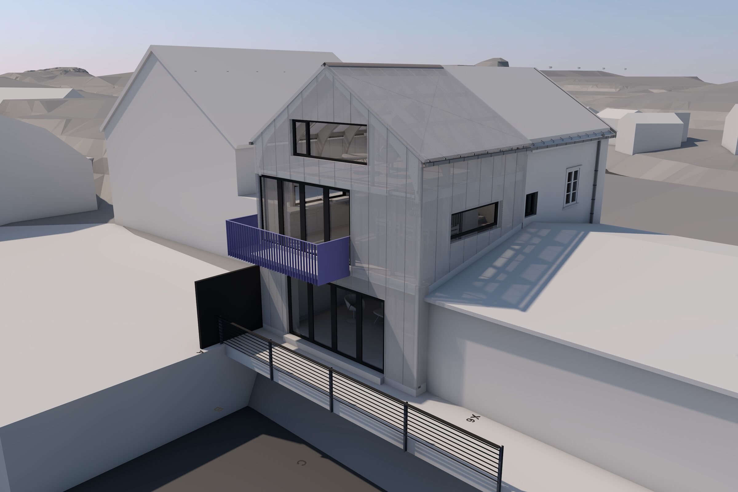 3d rendering with aerogel facade
