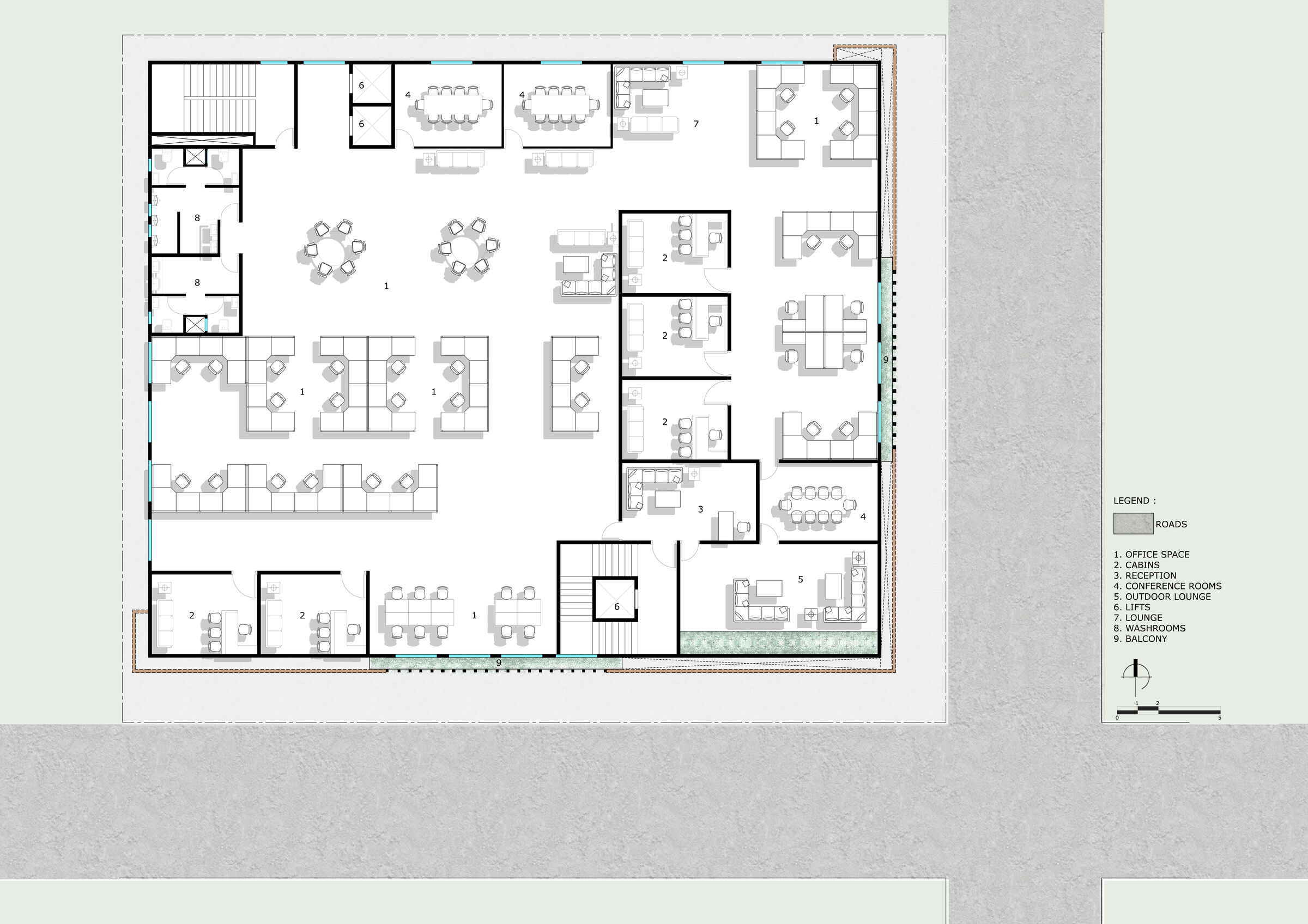 second floor, A.J Architects