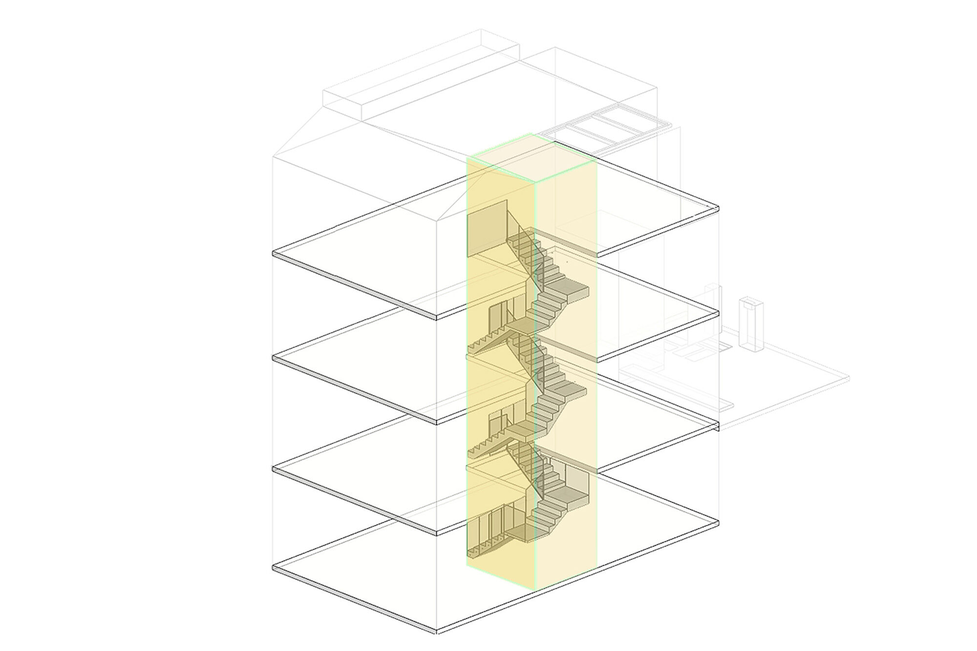 diagram of a light well inside the house
