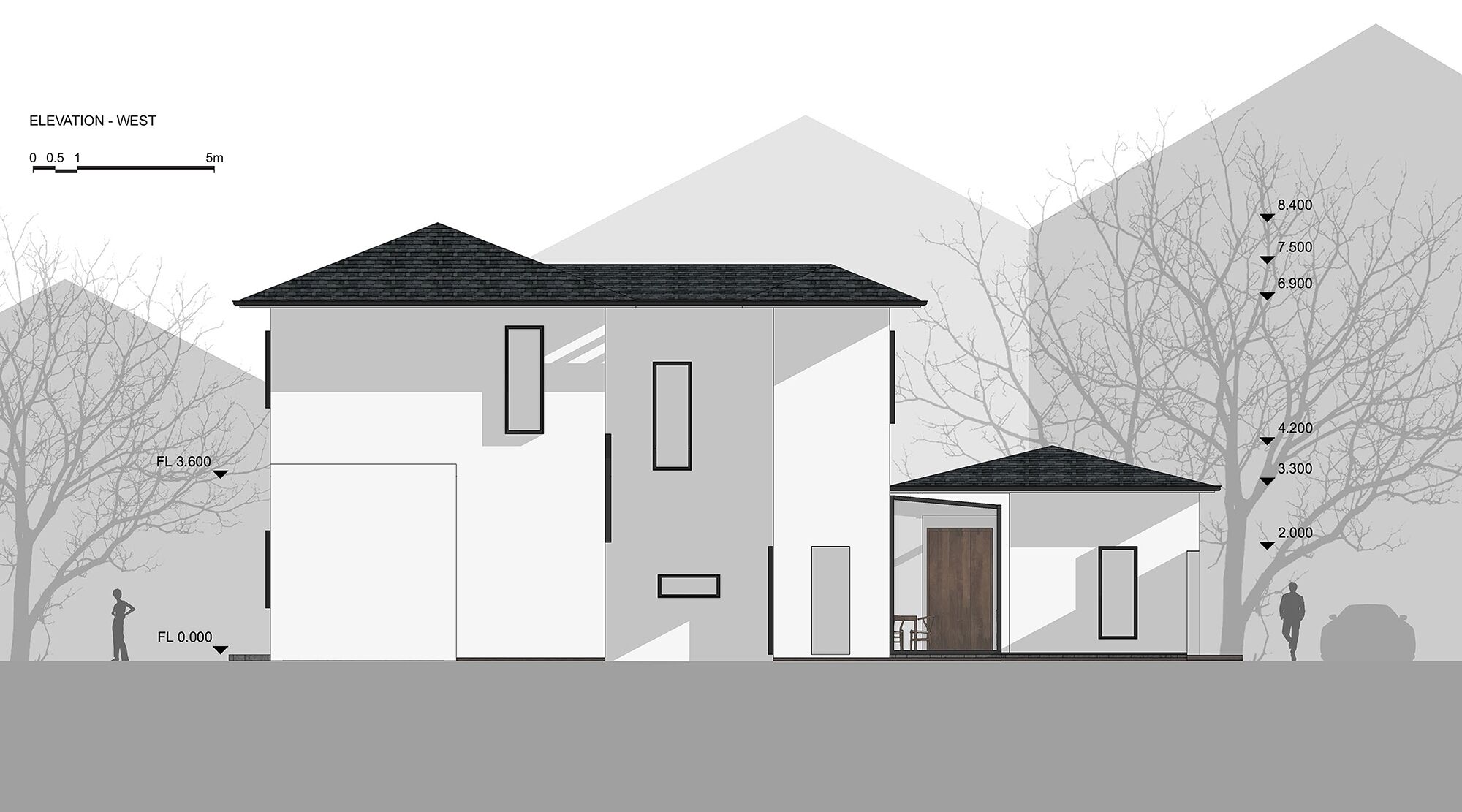 west elevation
