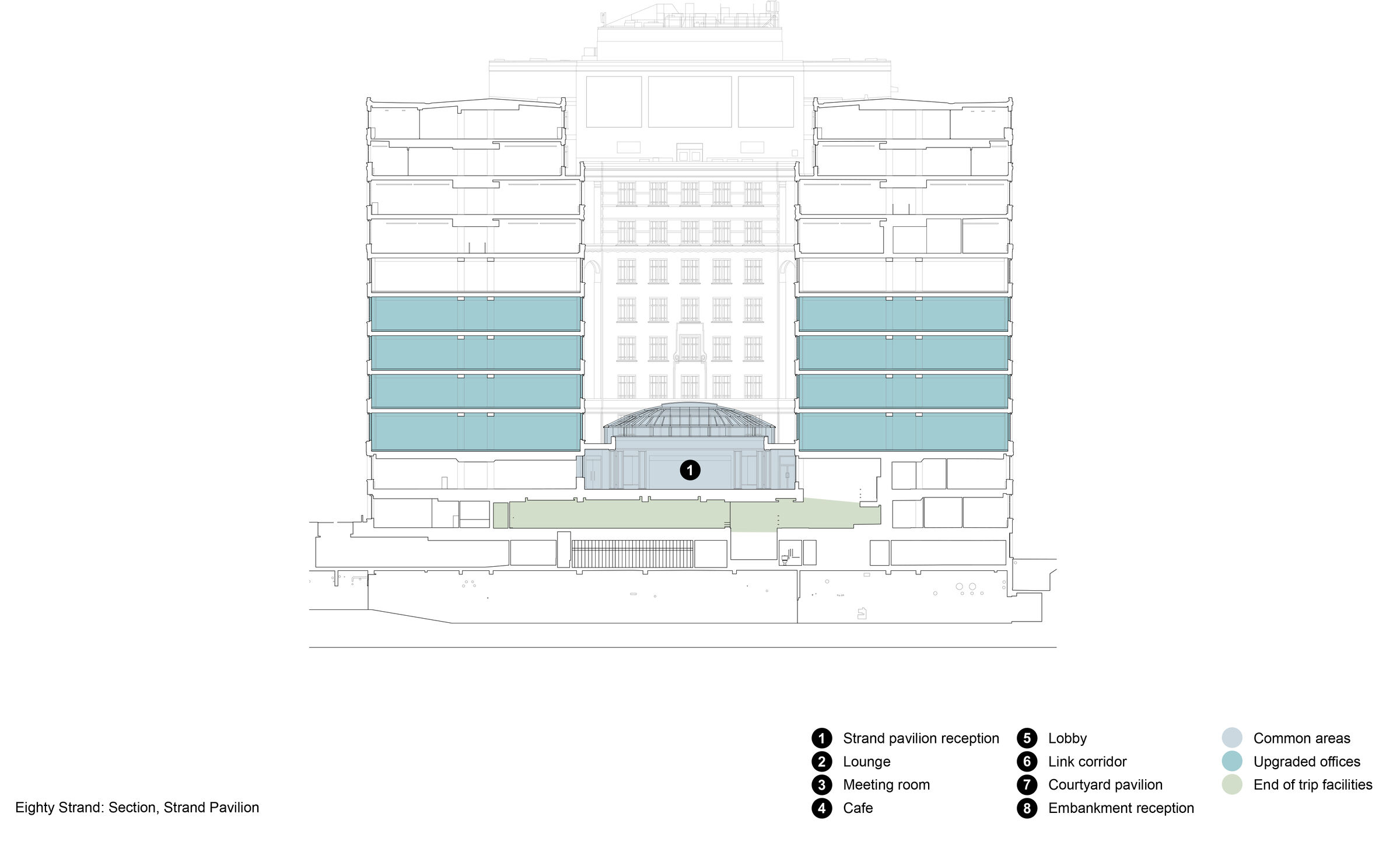 Strand pavilion section