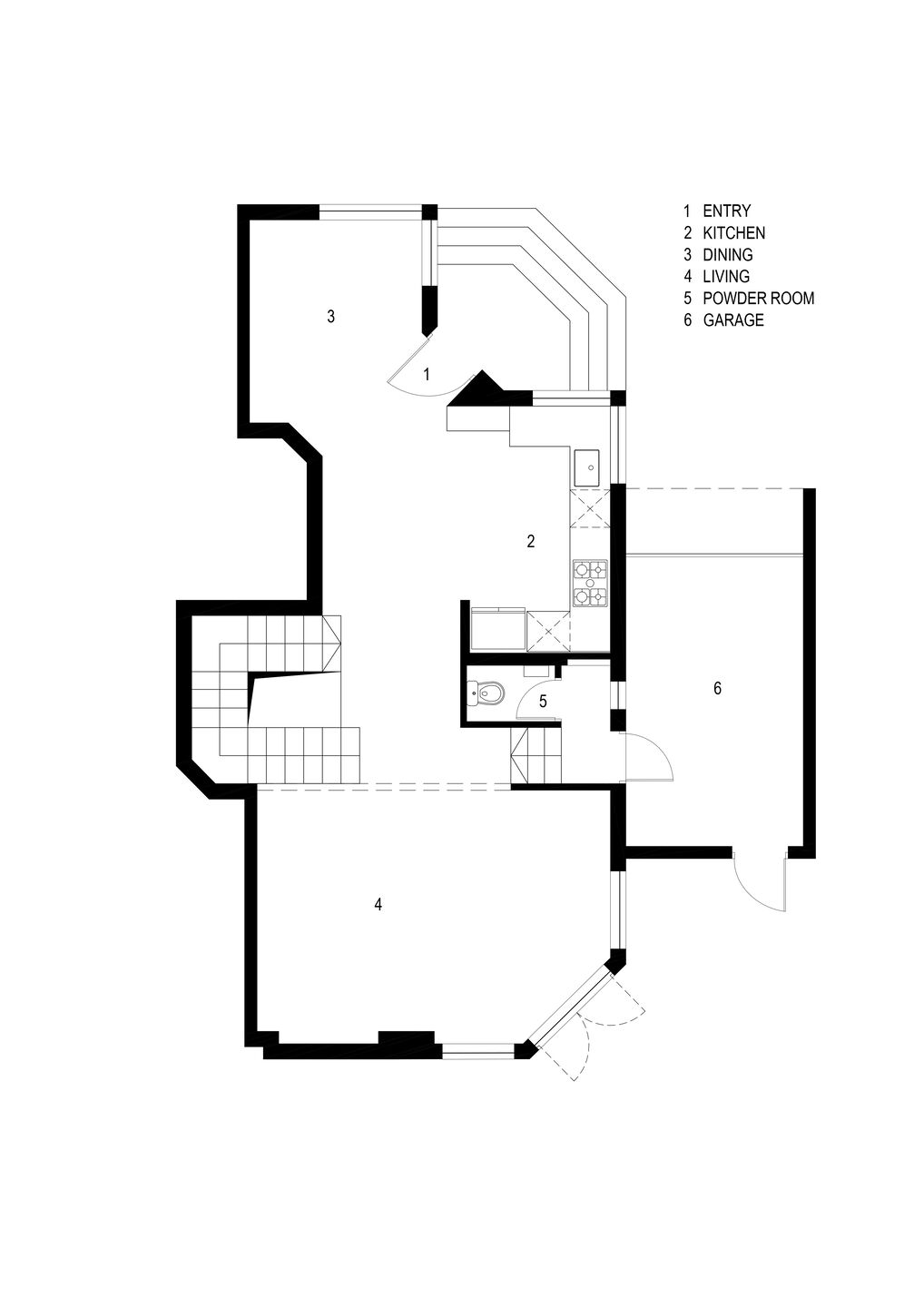 Ground level plan - existing conditions