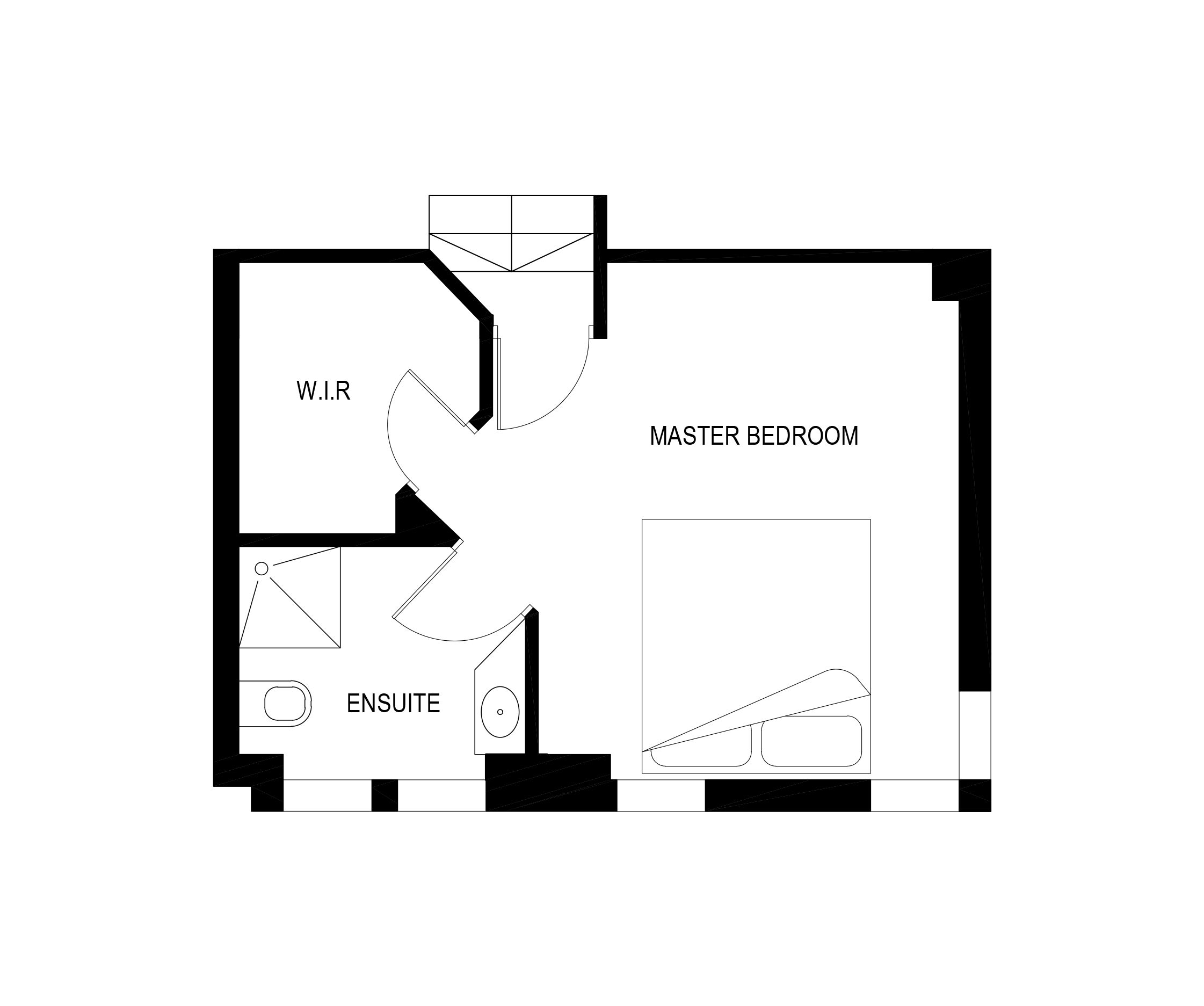 Master bedroom plan - existing