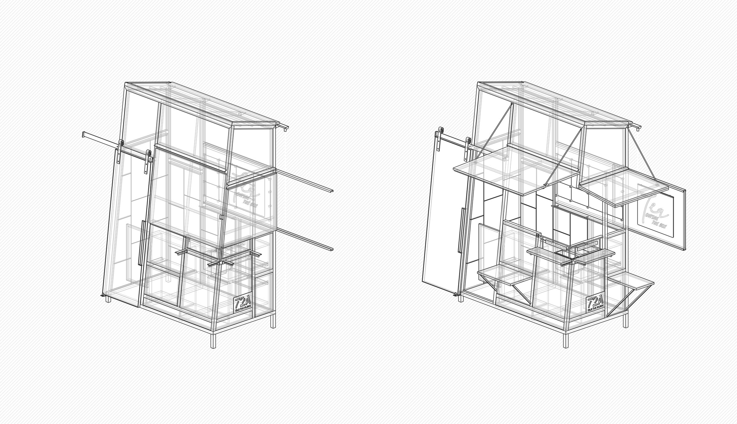 The opening mechanisms has been carefully planned