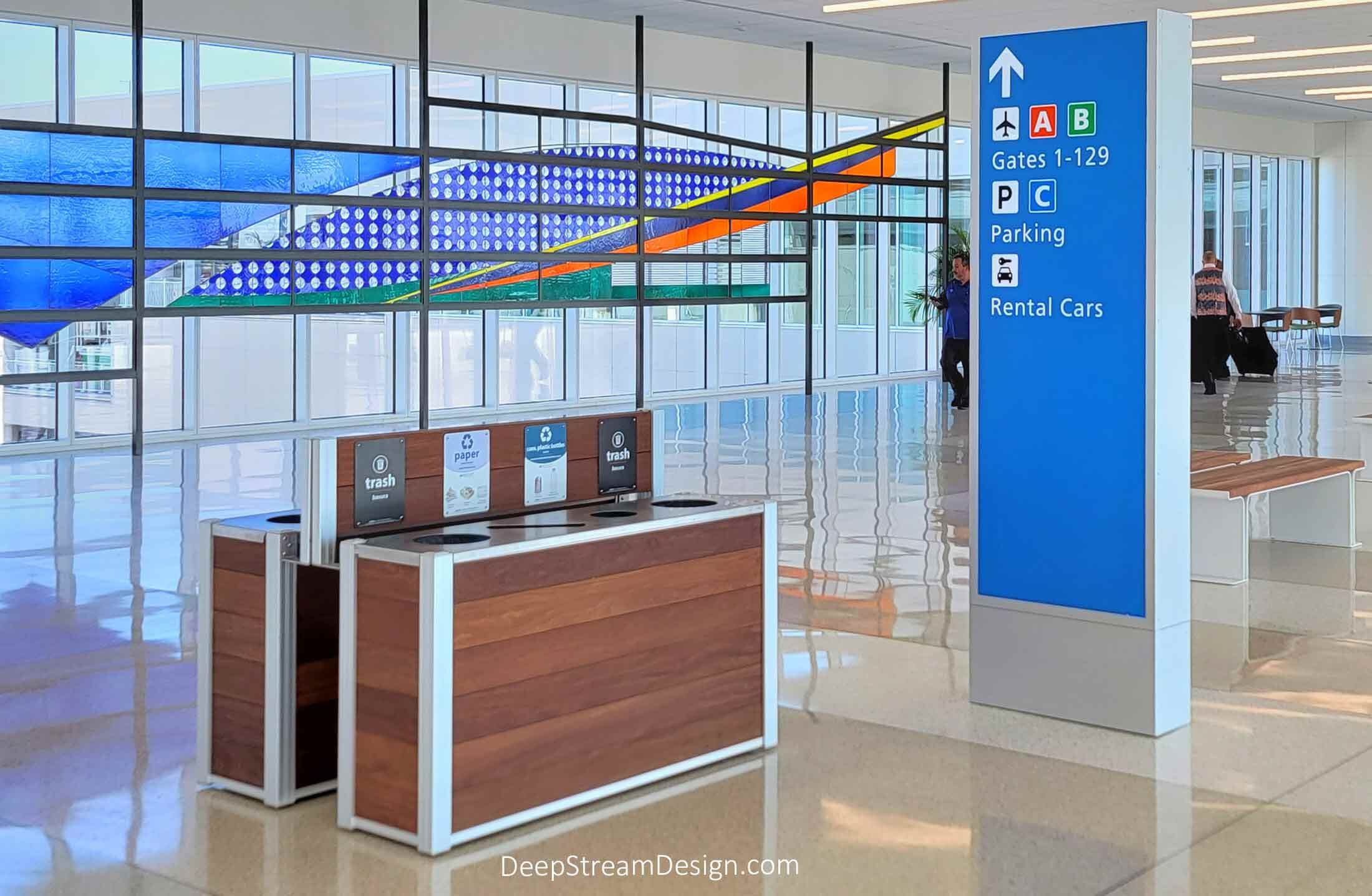 Orlando International Airport Terminal C Recycling and Trash Receptacle
