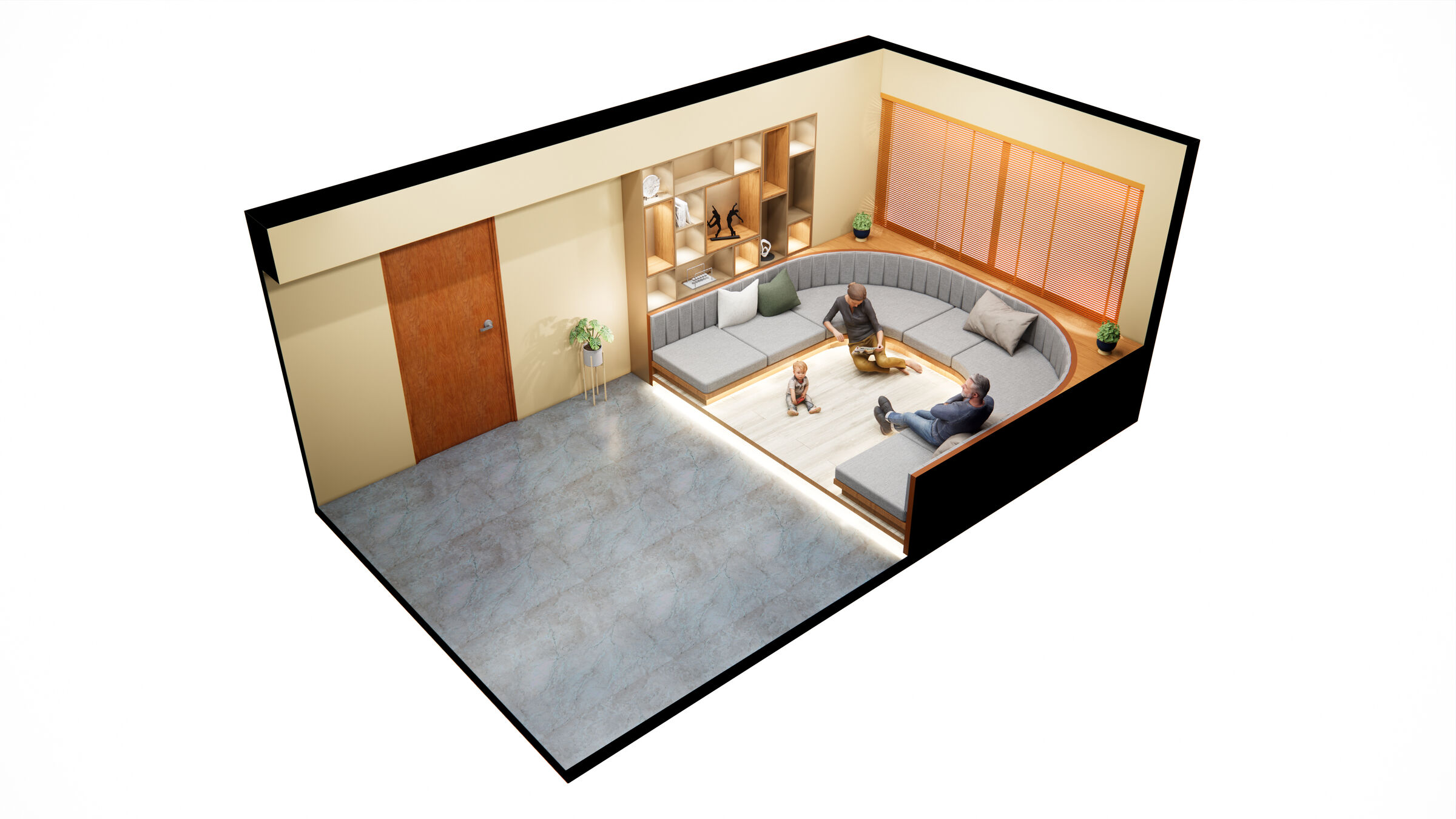 3D_Family Sitting Area