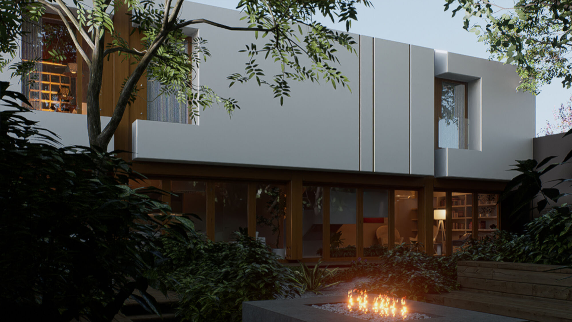 Interior facade view