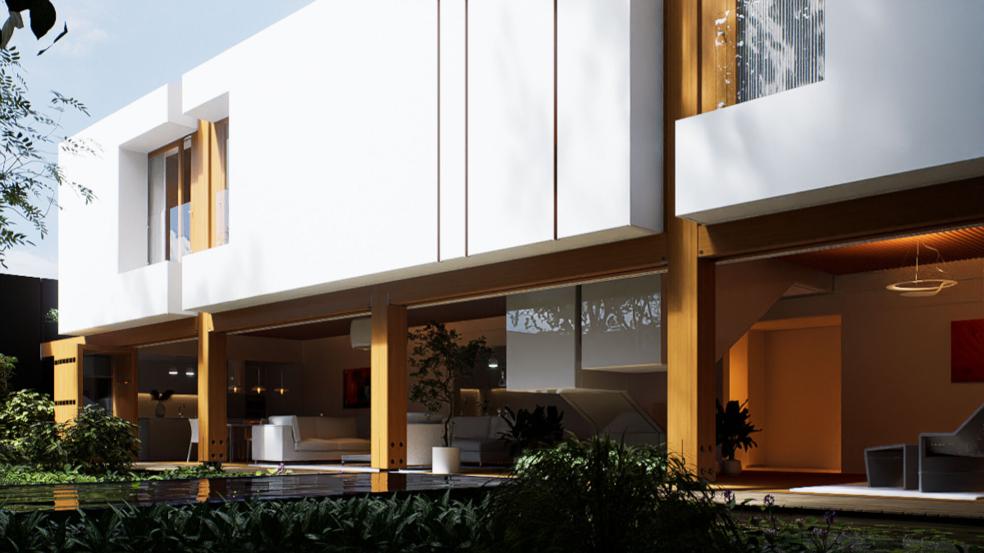 Interior facade view