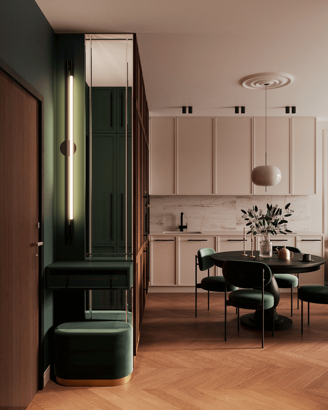 Open plan kitchen