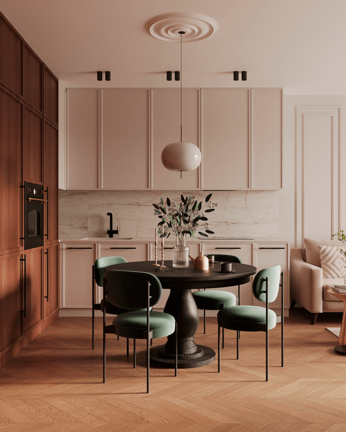 Open plan kitchen