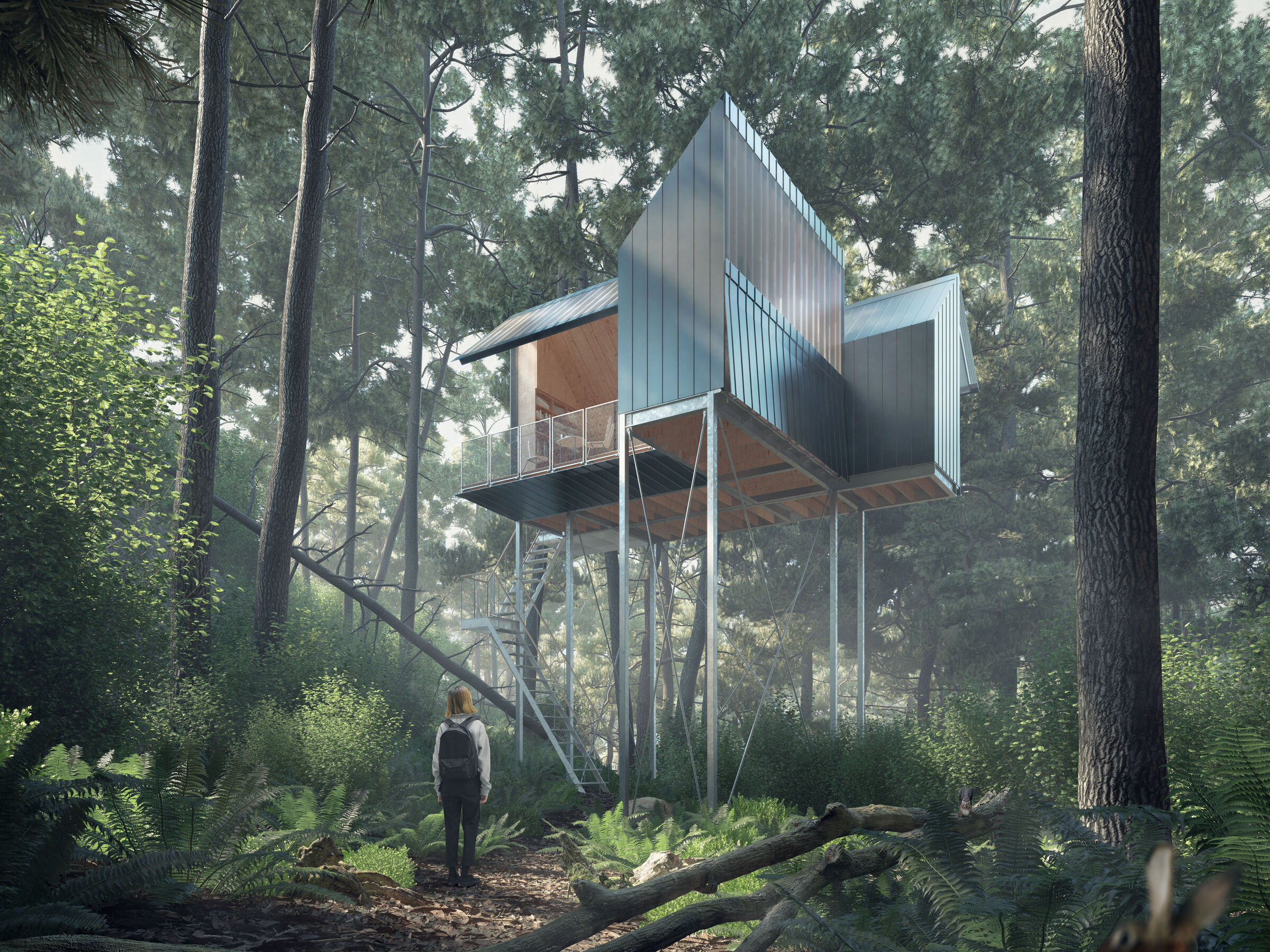 Type_N with an tree house set