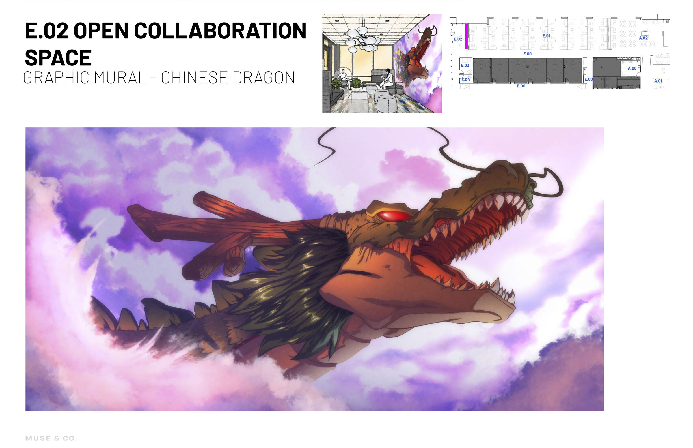 Whereas the core spaces were based on specific locations found within anime and connected to the element of harmony, these more open spaces take a wider view and connect to the other four elements