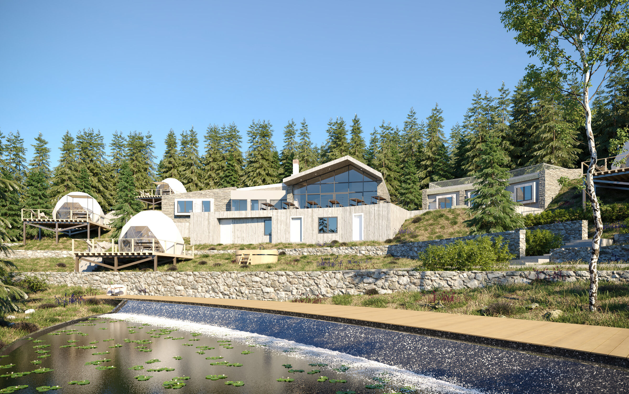 Main Exterior View from Pool