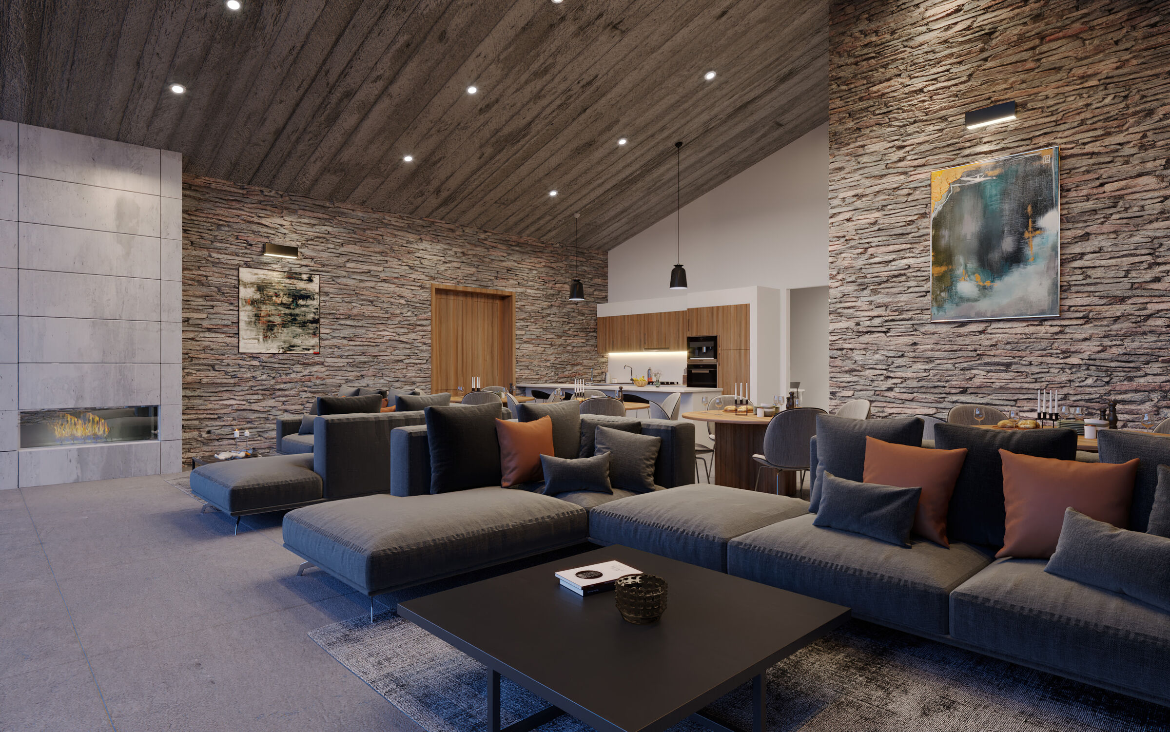 Interior View of Common Space