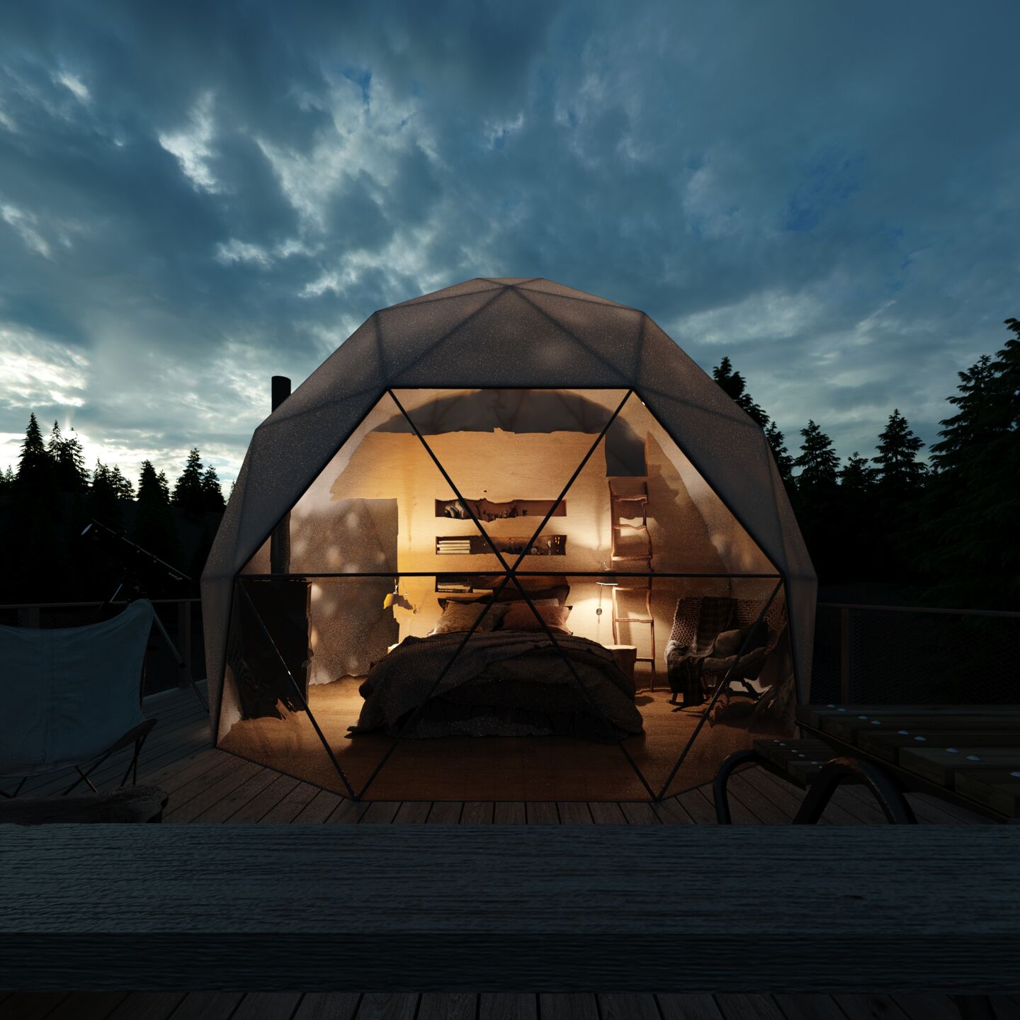 Pod Exterior - Night