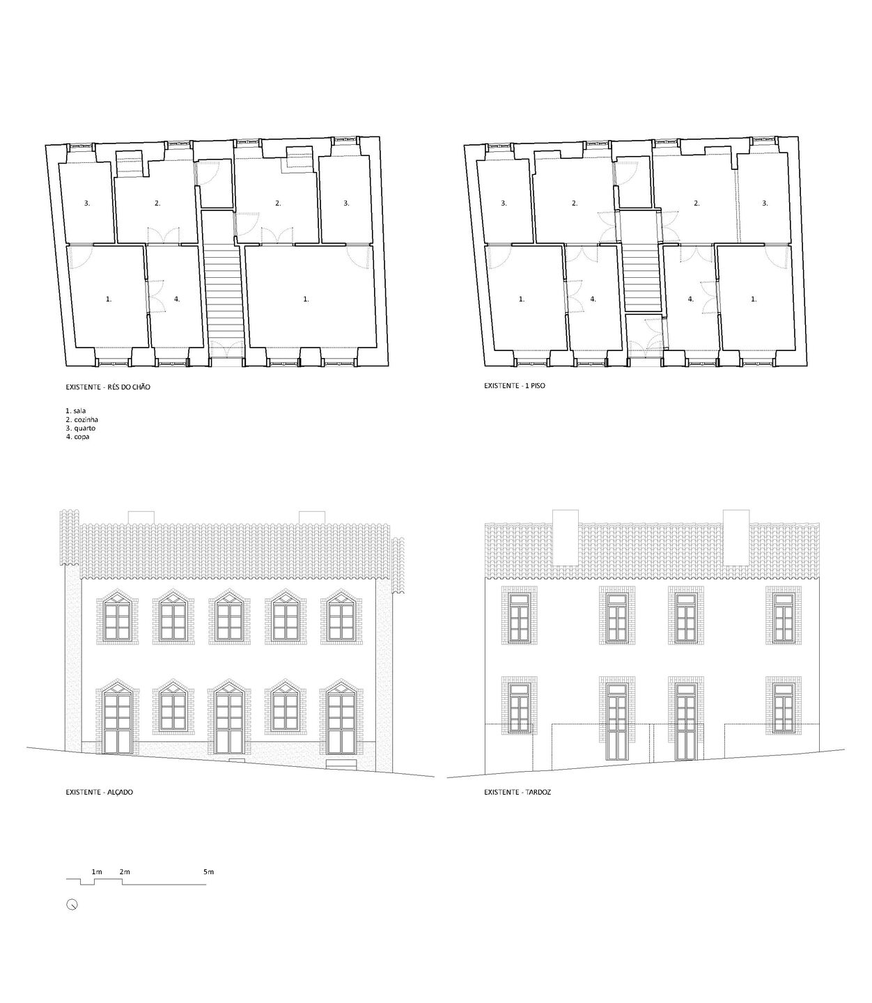 pre-existing floor plans + facade