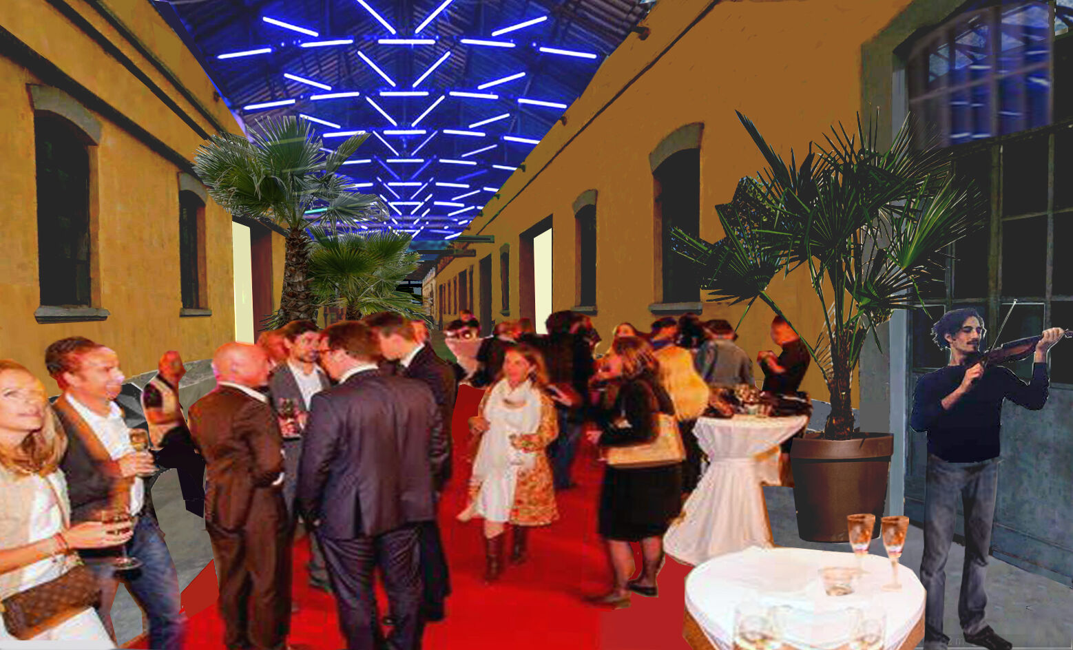 Foyer in the evening