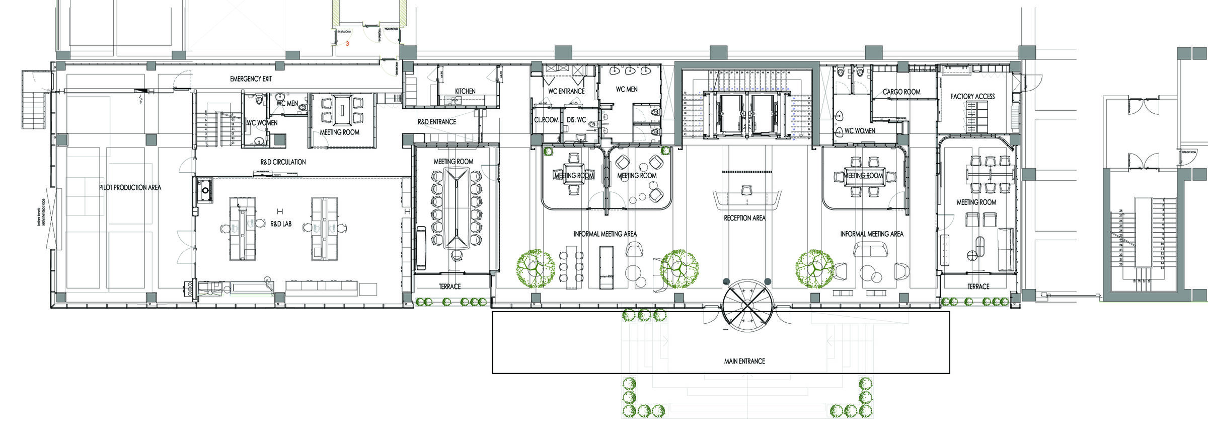 Layout of floor +1.20
