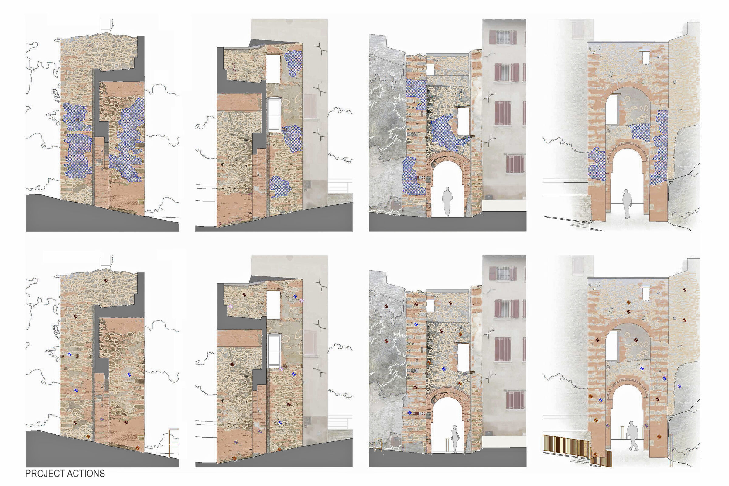 Analysis of the deterioration of the structure and related project interventions.