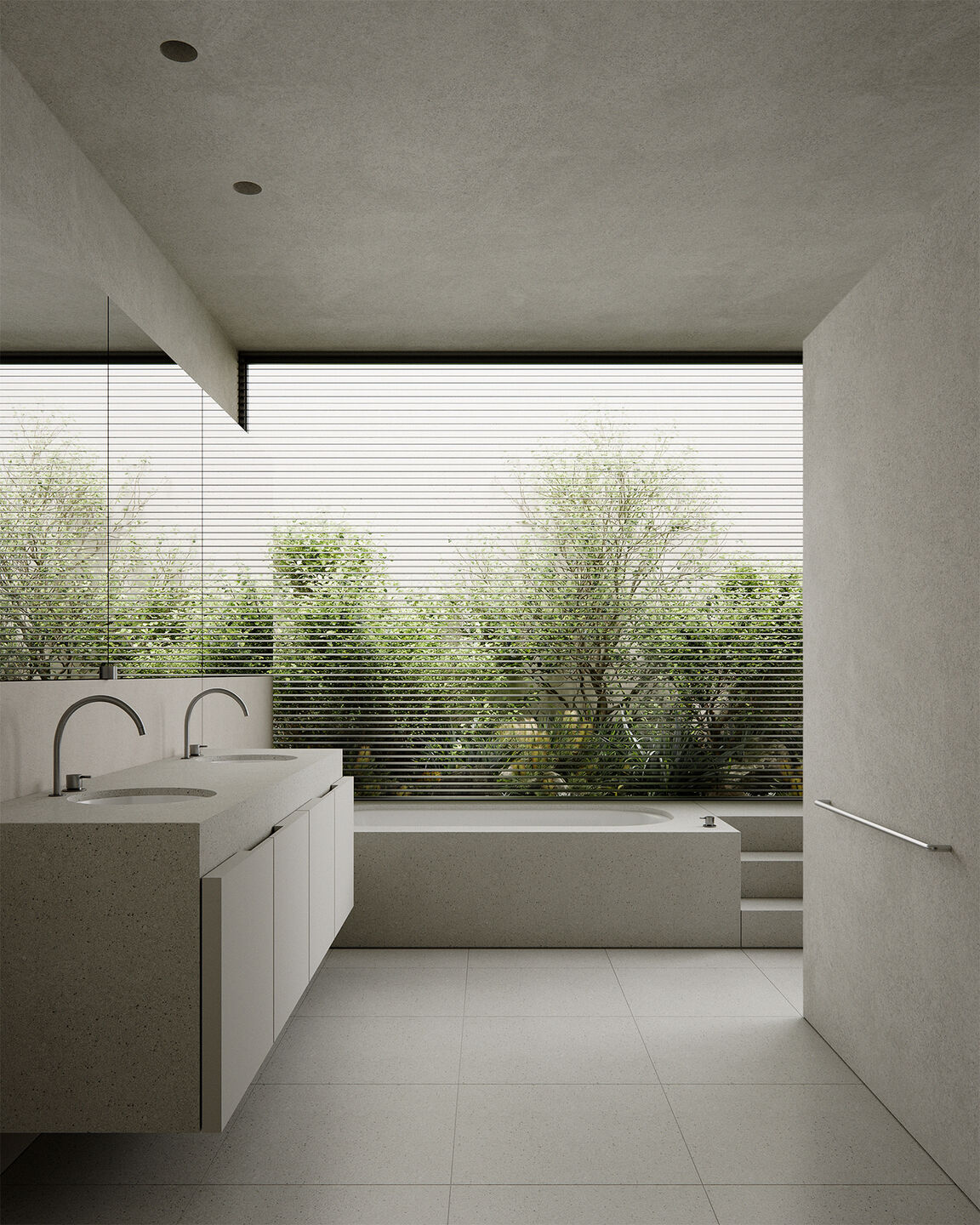 Bathroom and private courtyard
