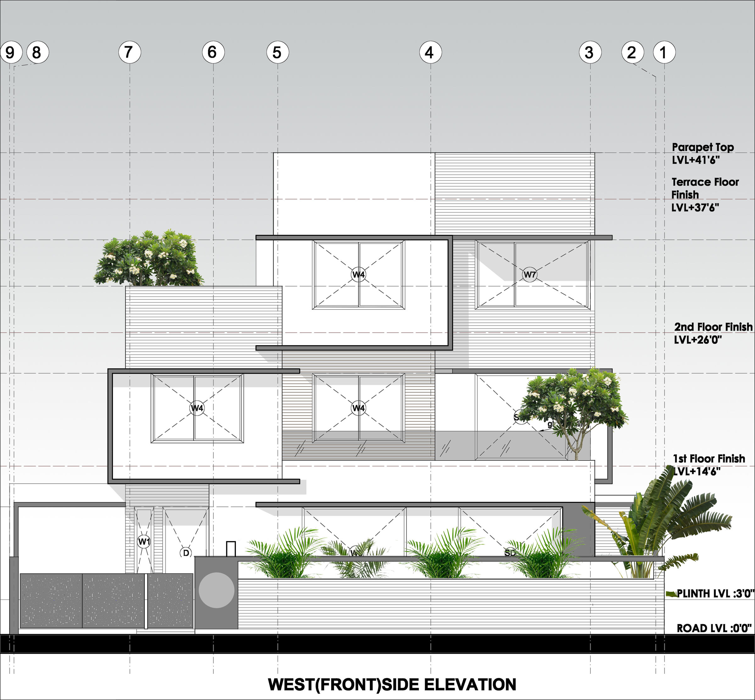 West Side Elevation