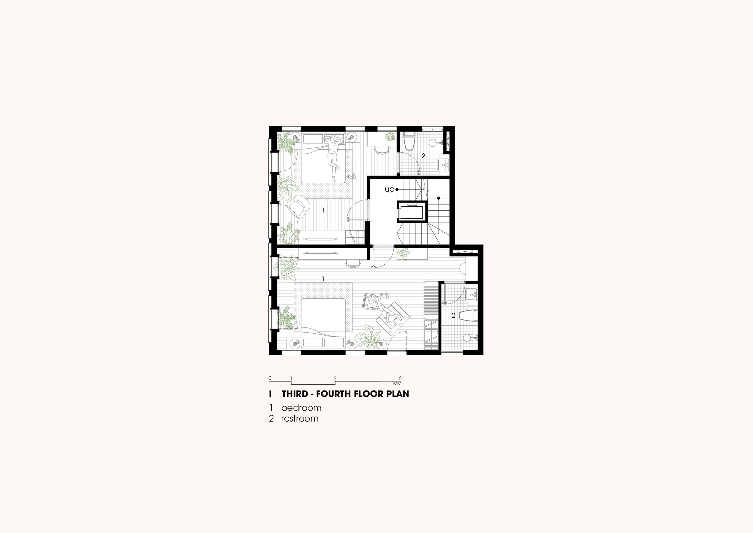 THIRD - FOURTH FLOOR PLAN