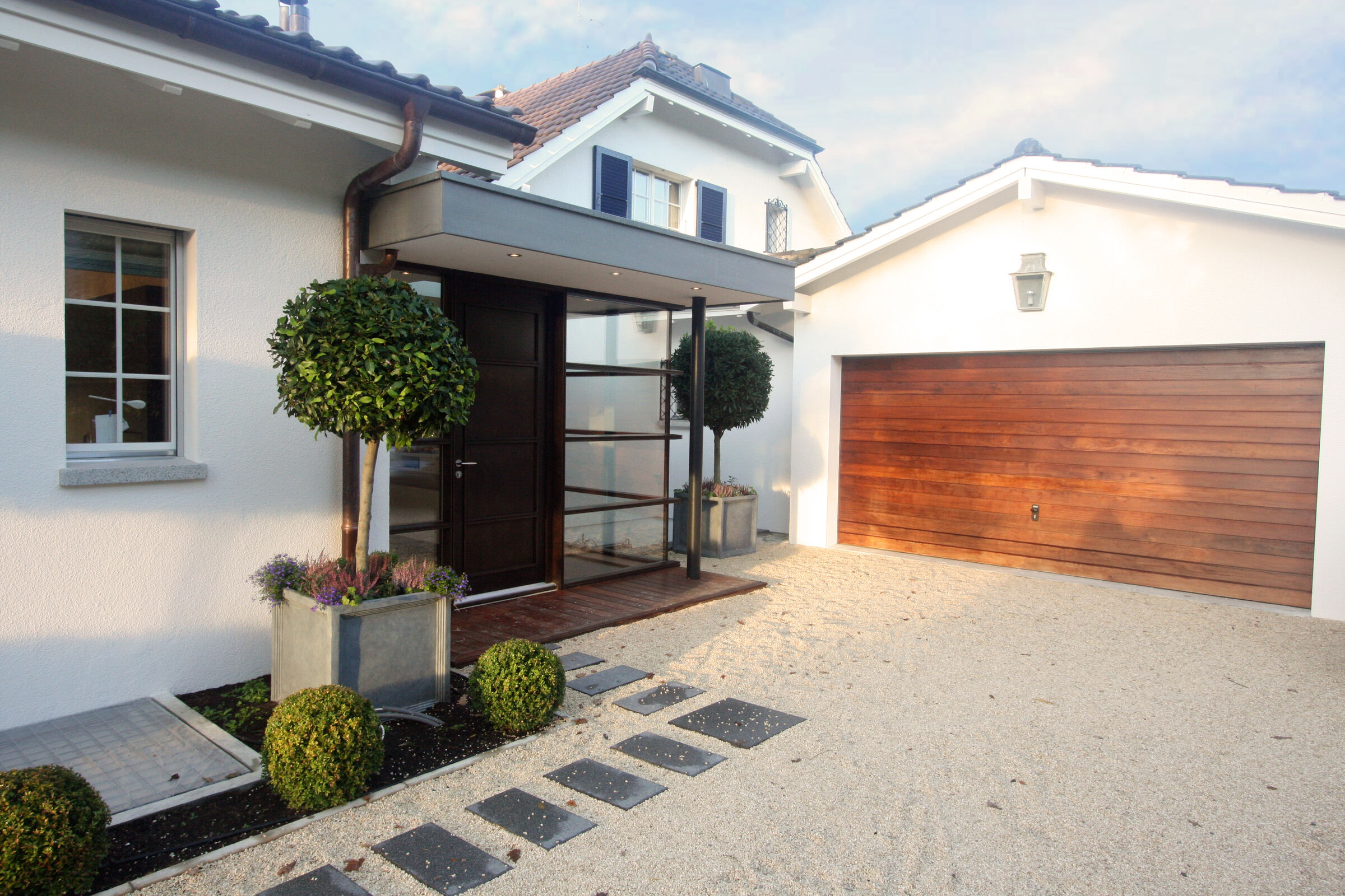 Garage door to match entrance gate