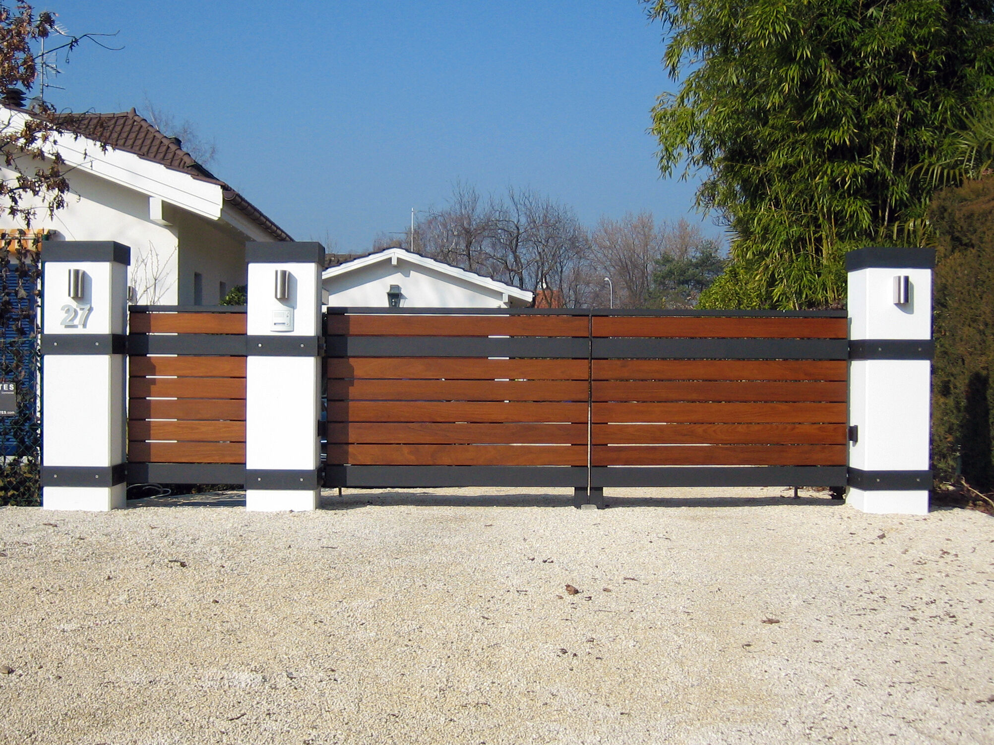 Steel and wood gate