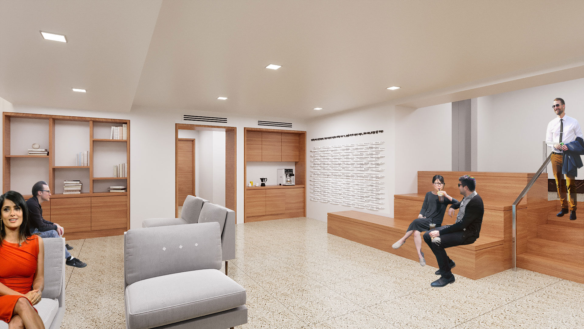 Rendering of lower lobby