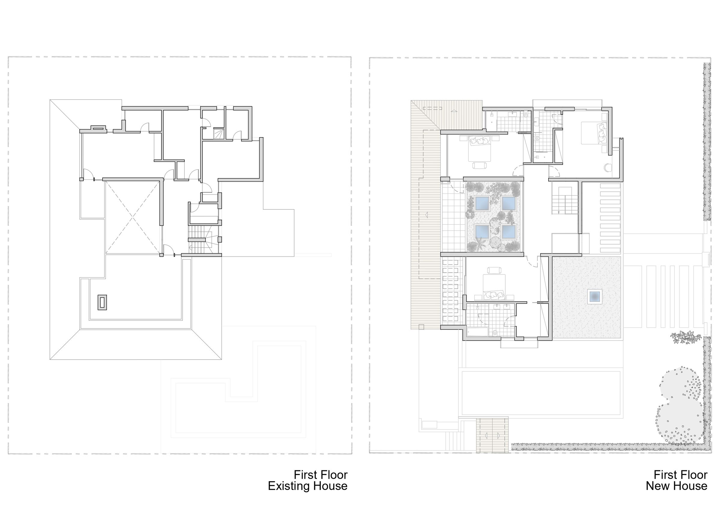 First floor - Existing Vs. New