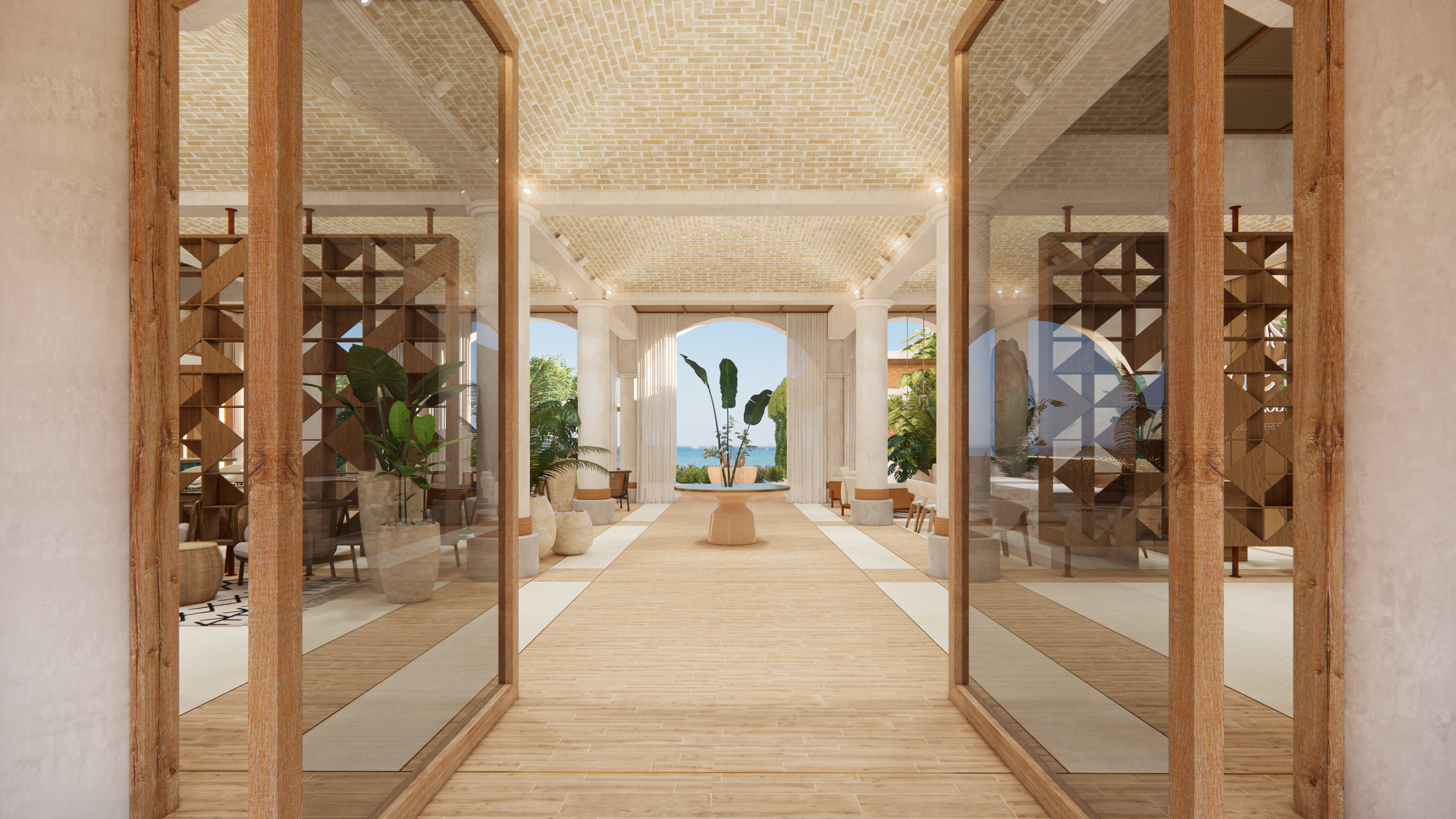 Entrance to the hotel