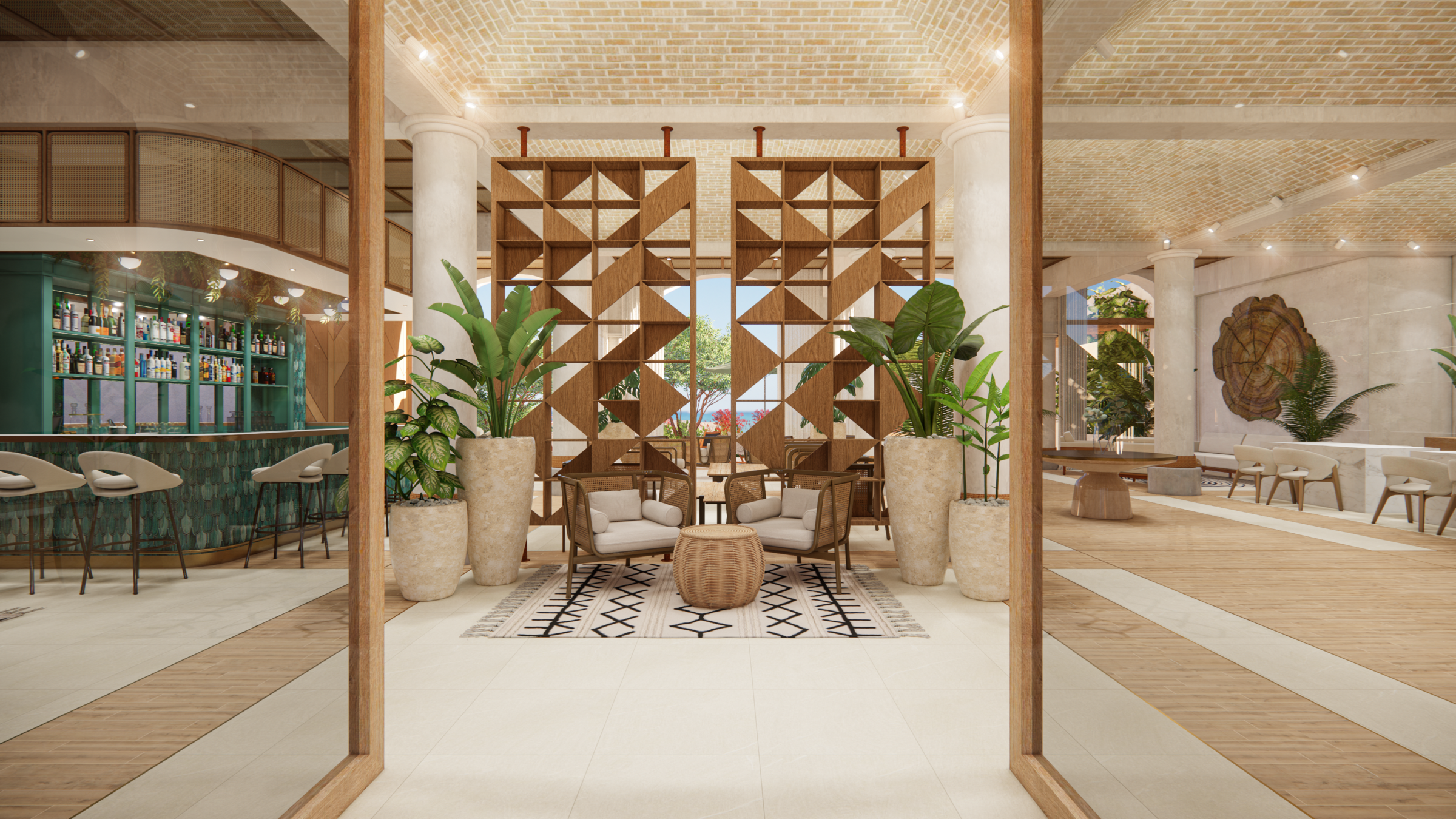 Entrance to the hotel
