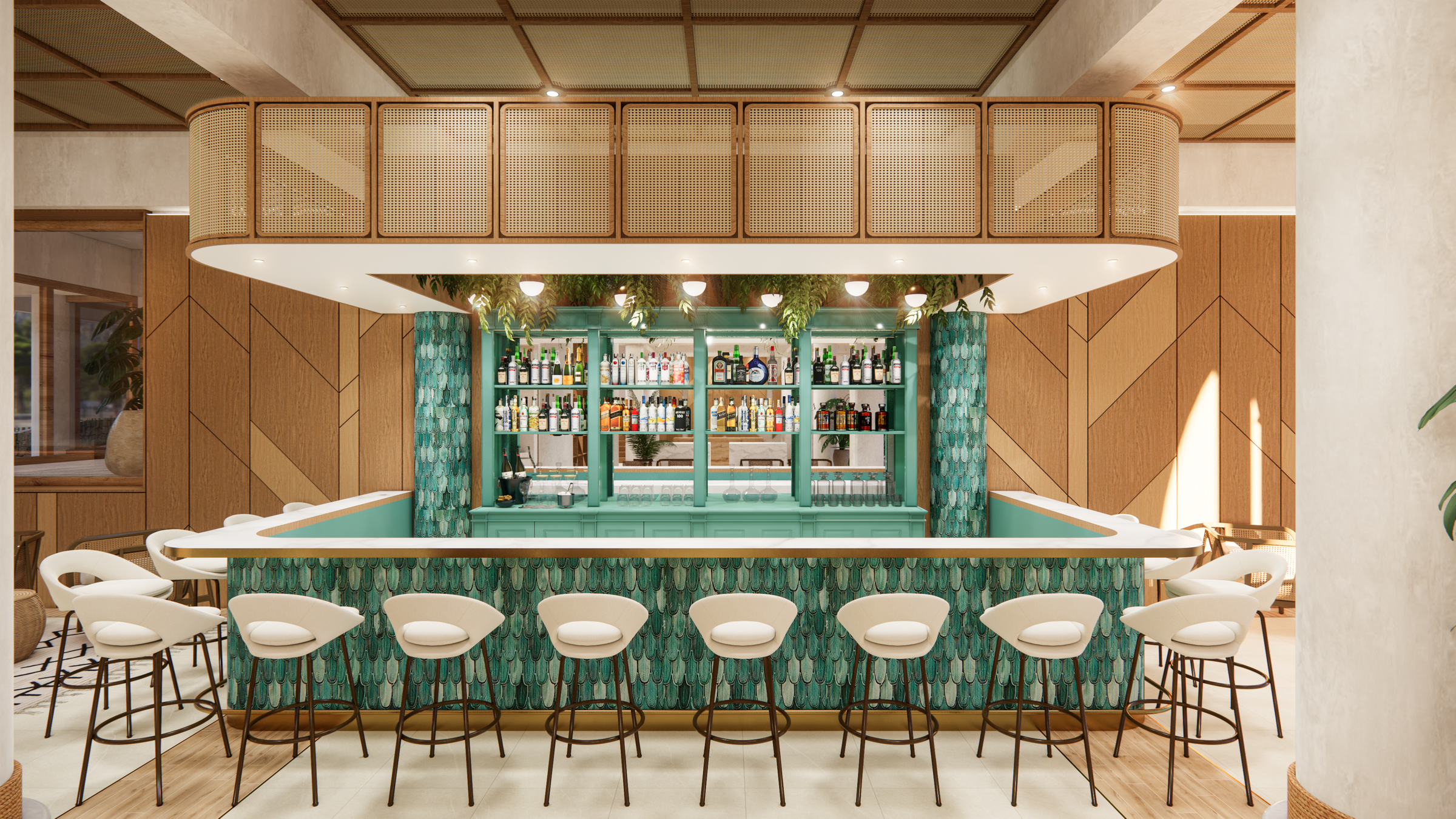 Lobby bar front view