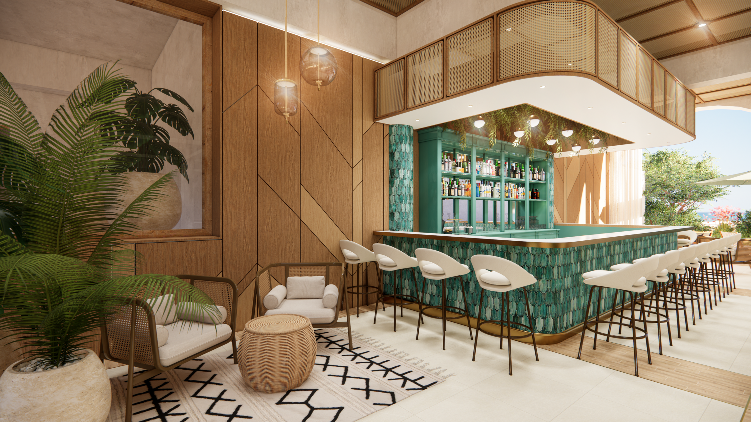 Lobby bar lateral view