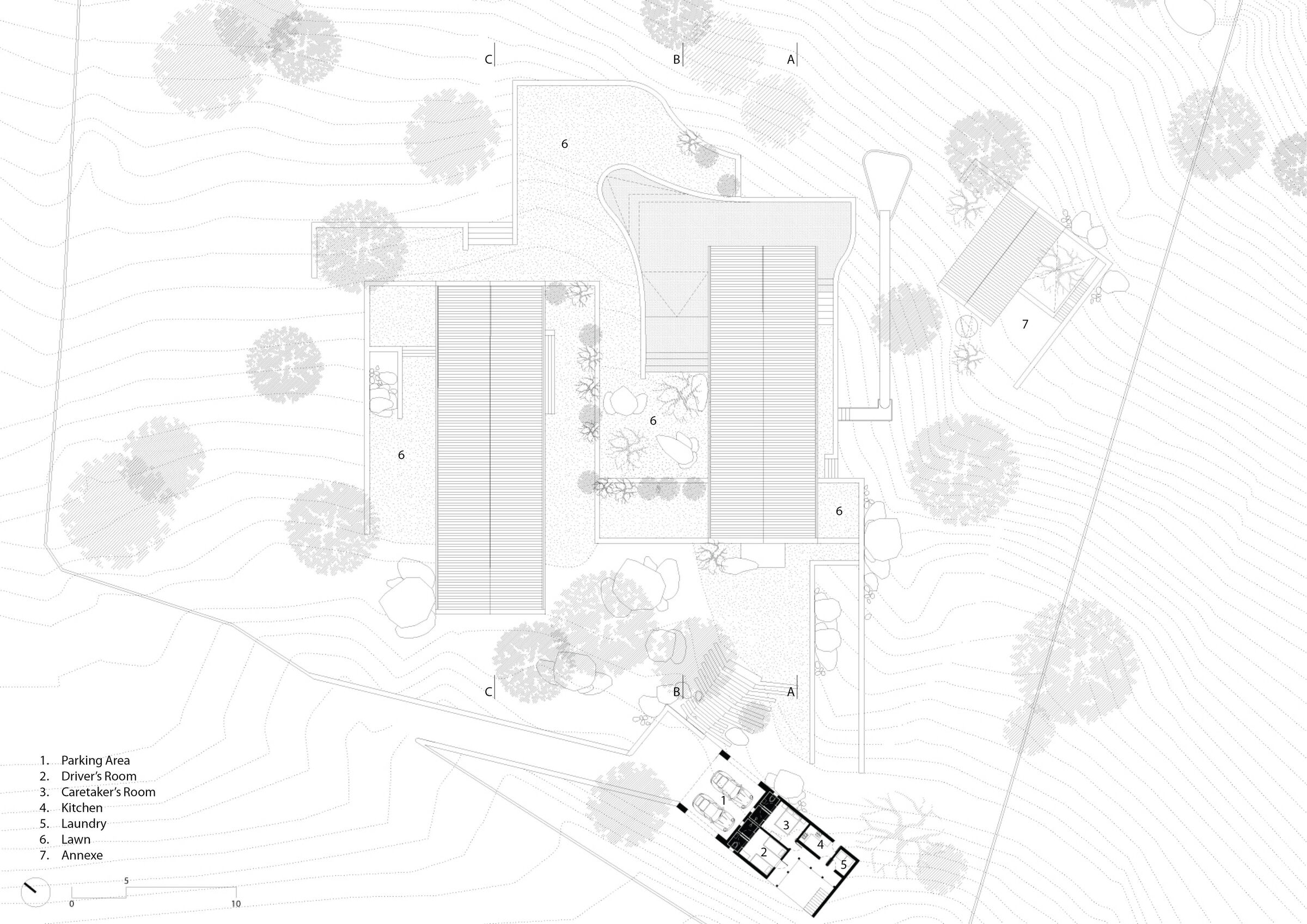 Plan cut through parking