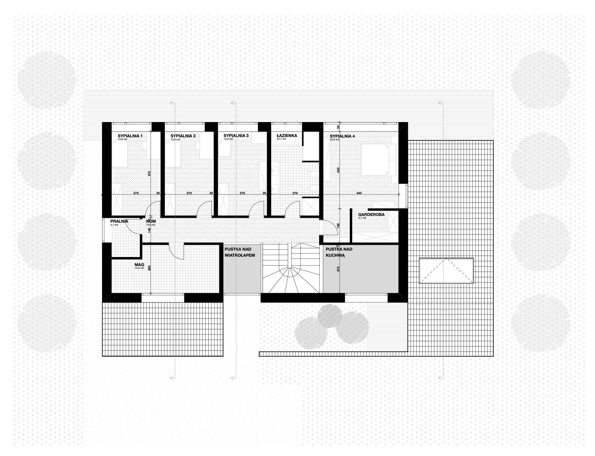 Upper floor plan