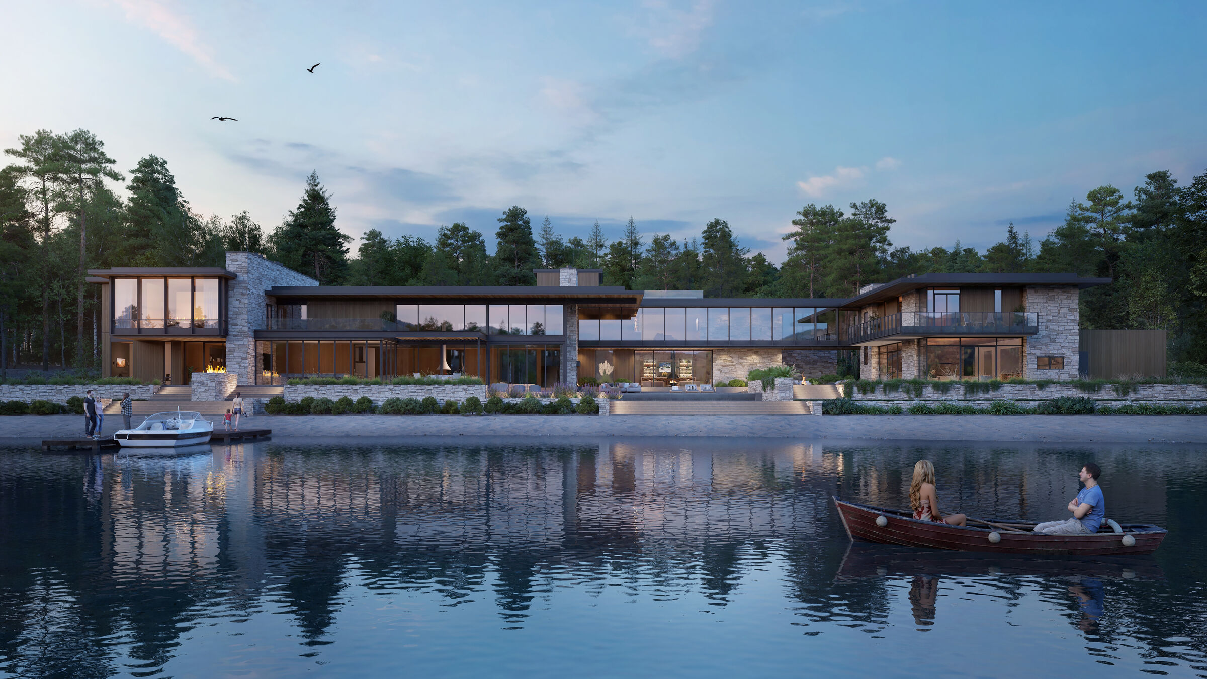 Exterior View from Lake