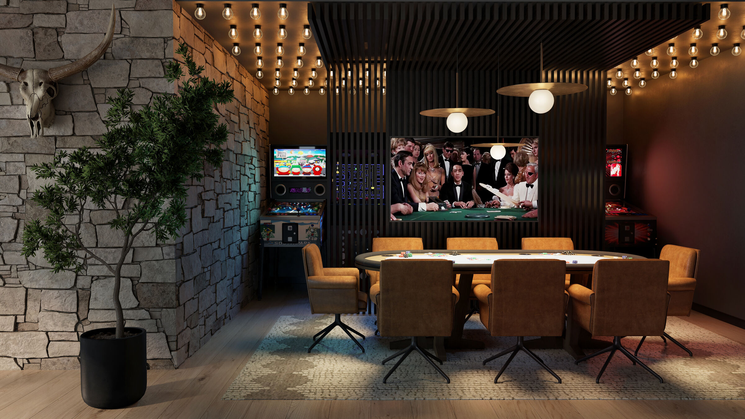 Game Room Poker Table View