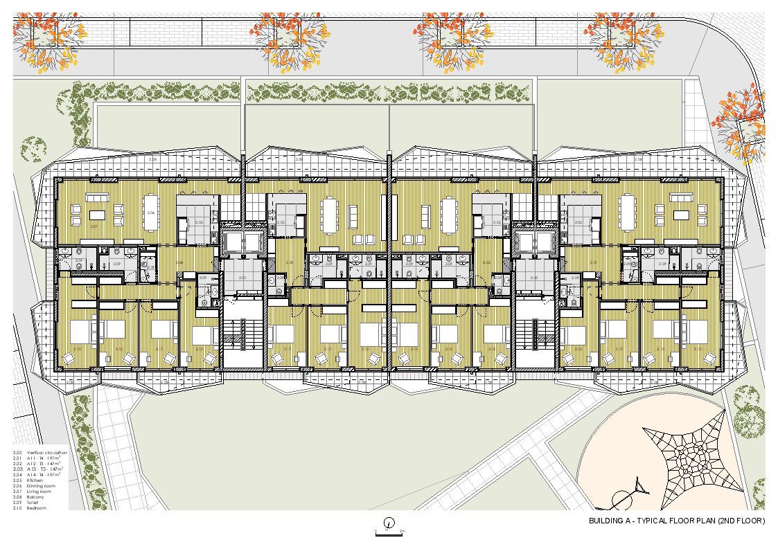 Building A - typical floor plan - 2 nd floor