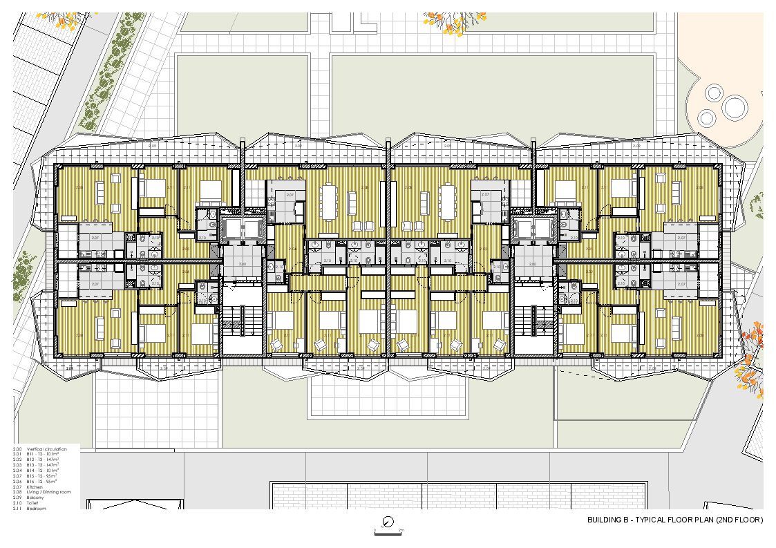 Building B - typical floor plan - 2 nd floor