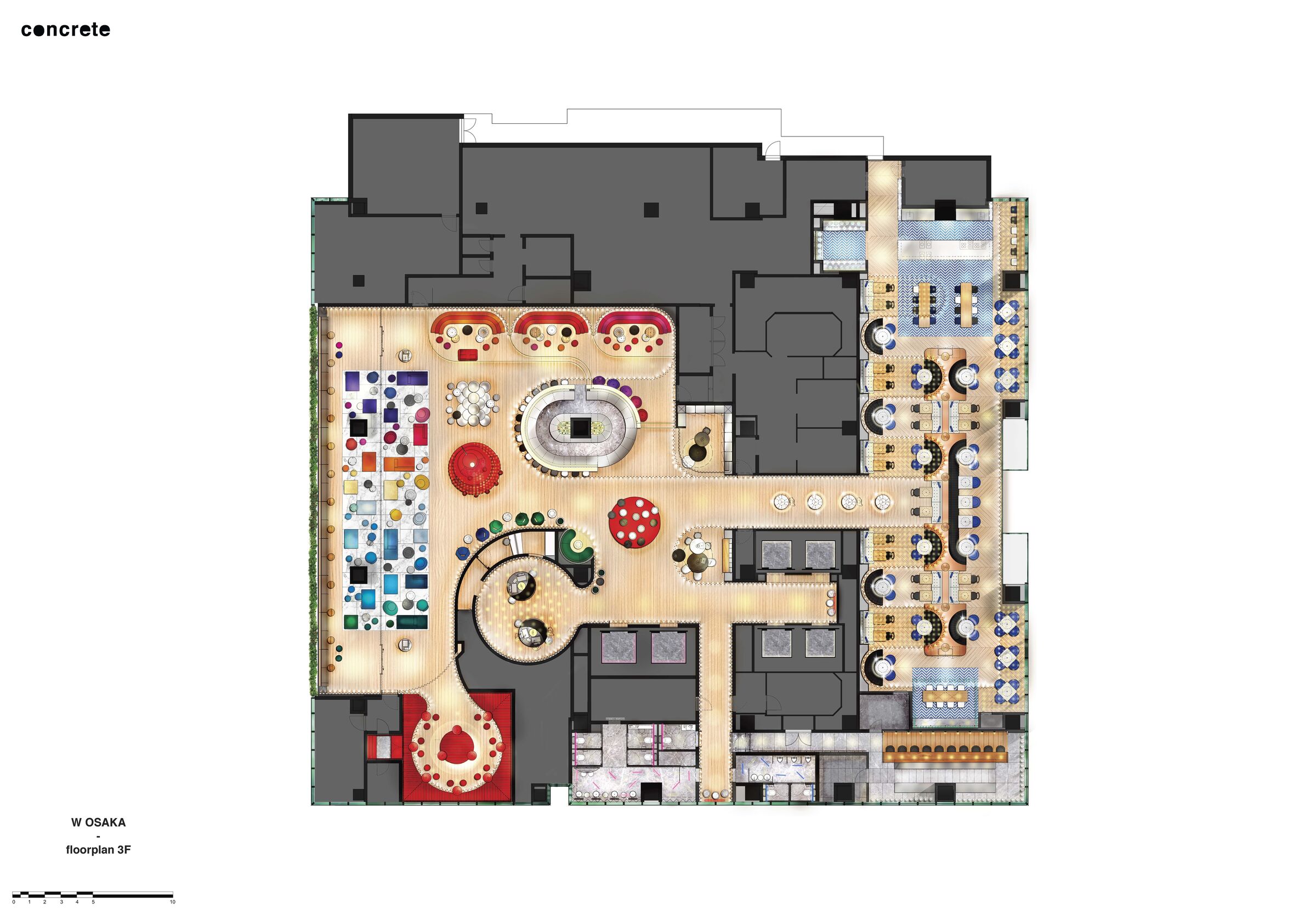 3F Living Room, Bar, Restaurants